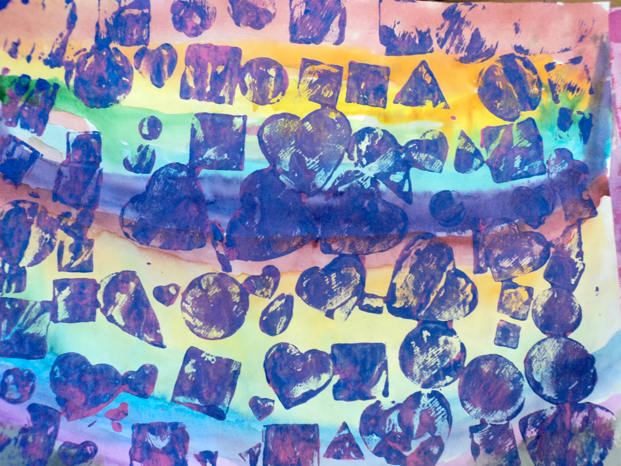 1st Grade Collographs