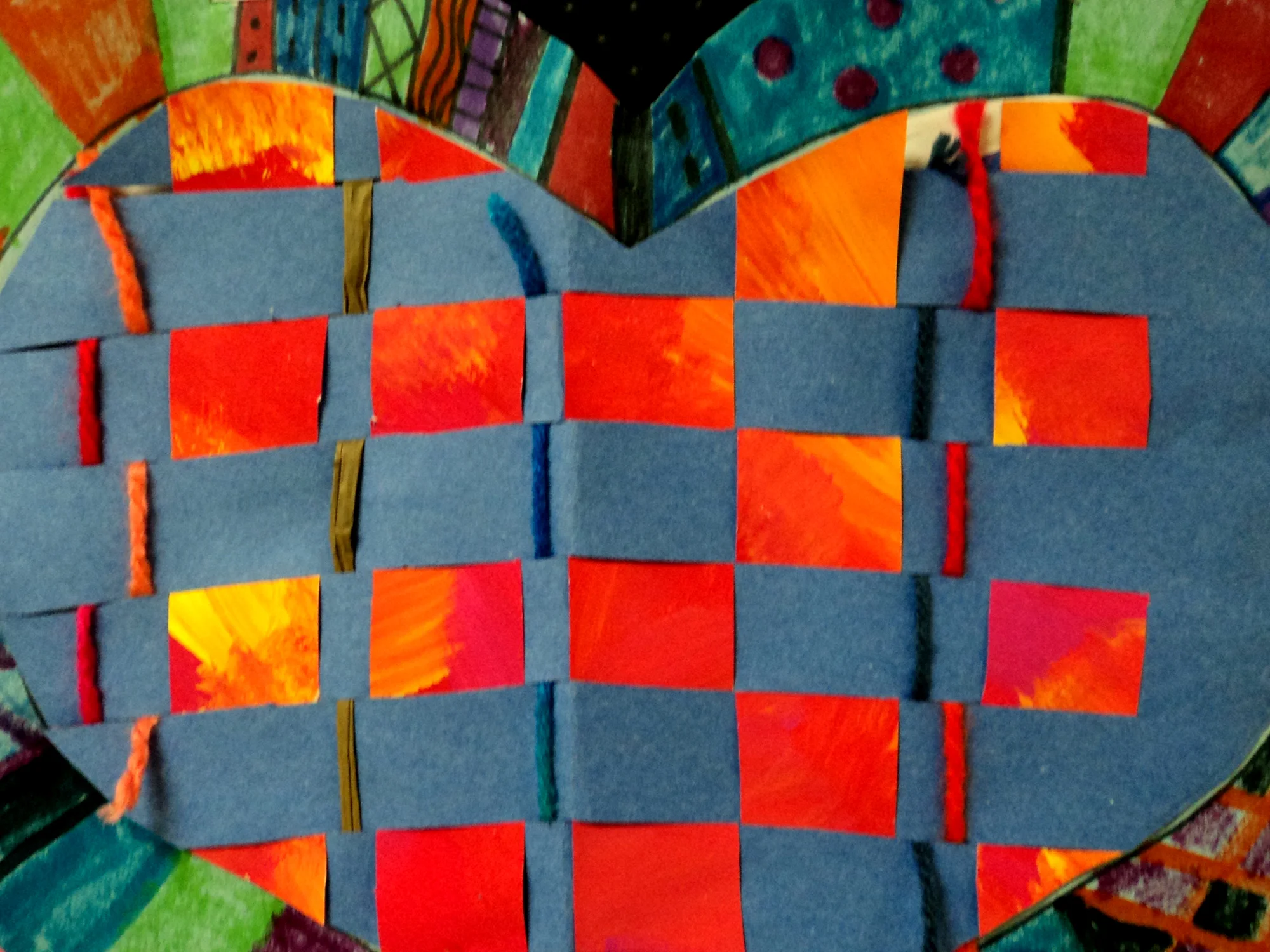 2nd Grade Picasso Woven Hearts