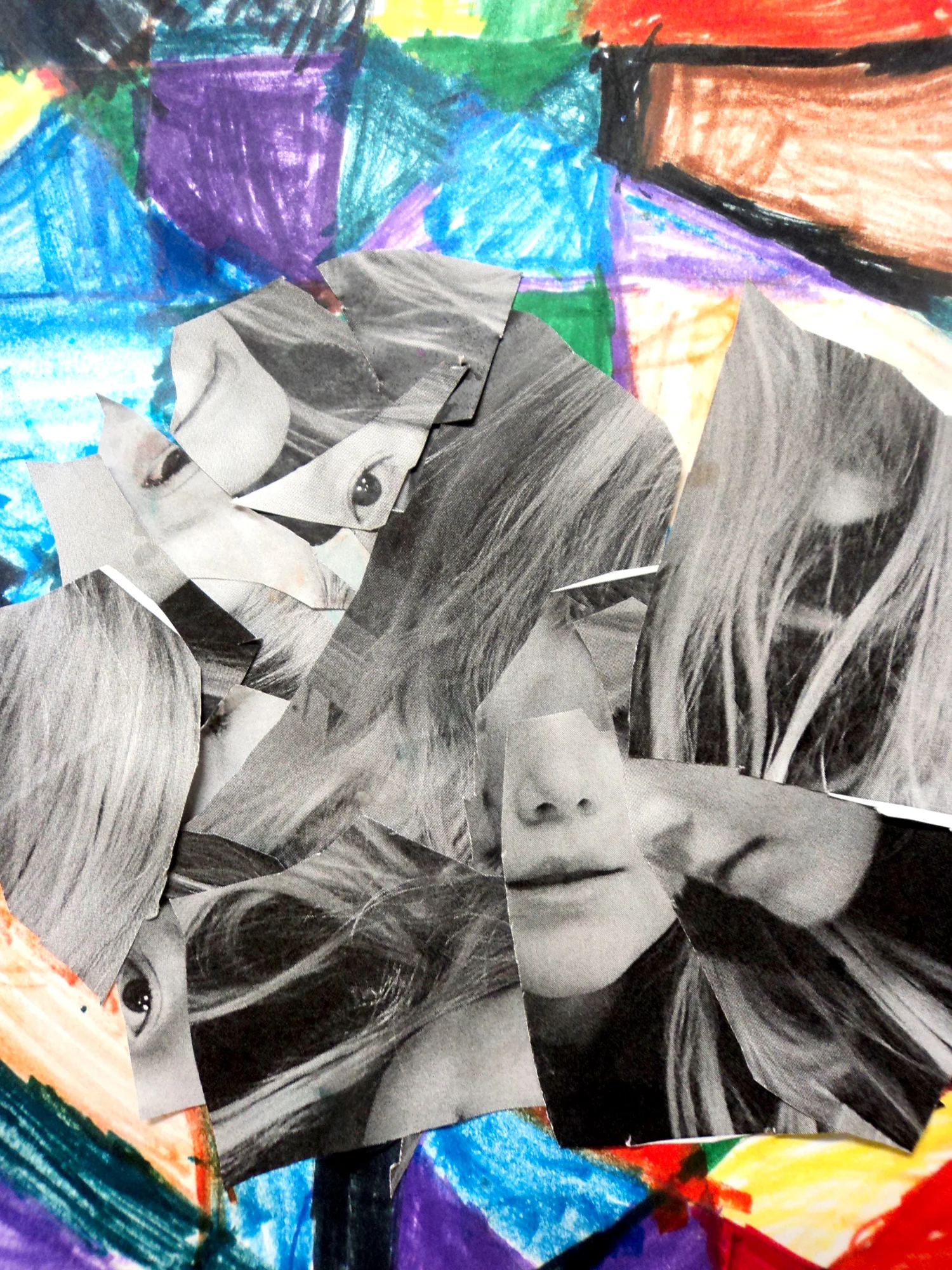 Kindergarten Cubist Self-Portraits