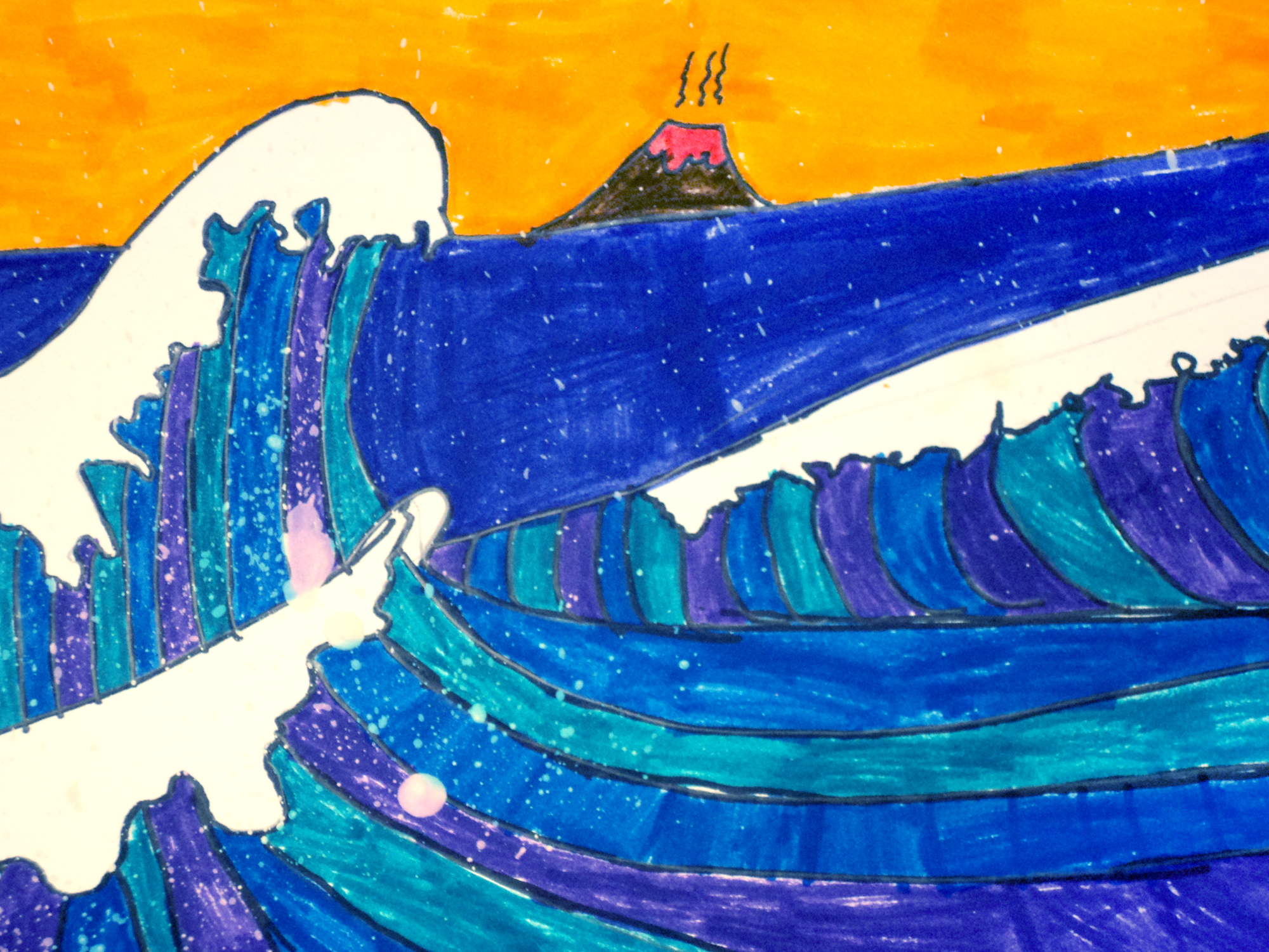 4th Grade Hokusai Waves