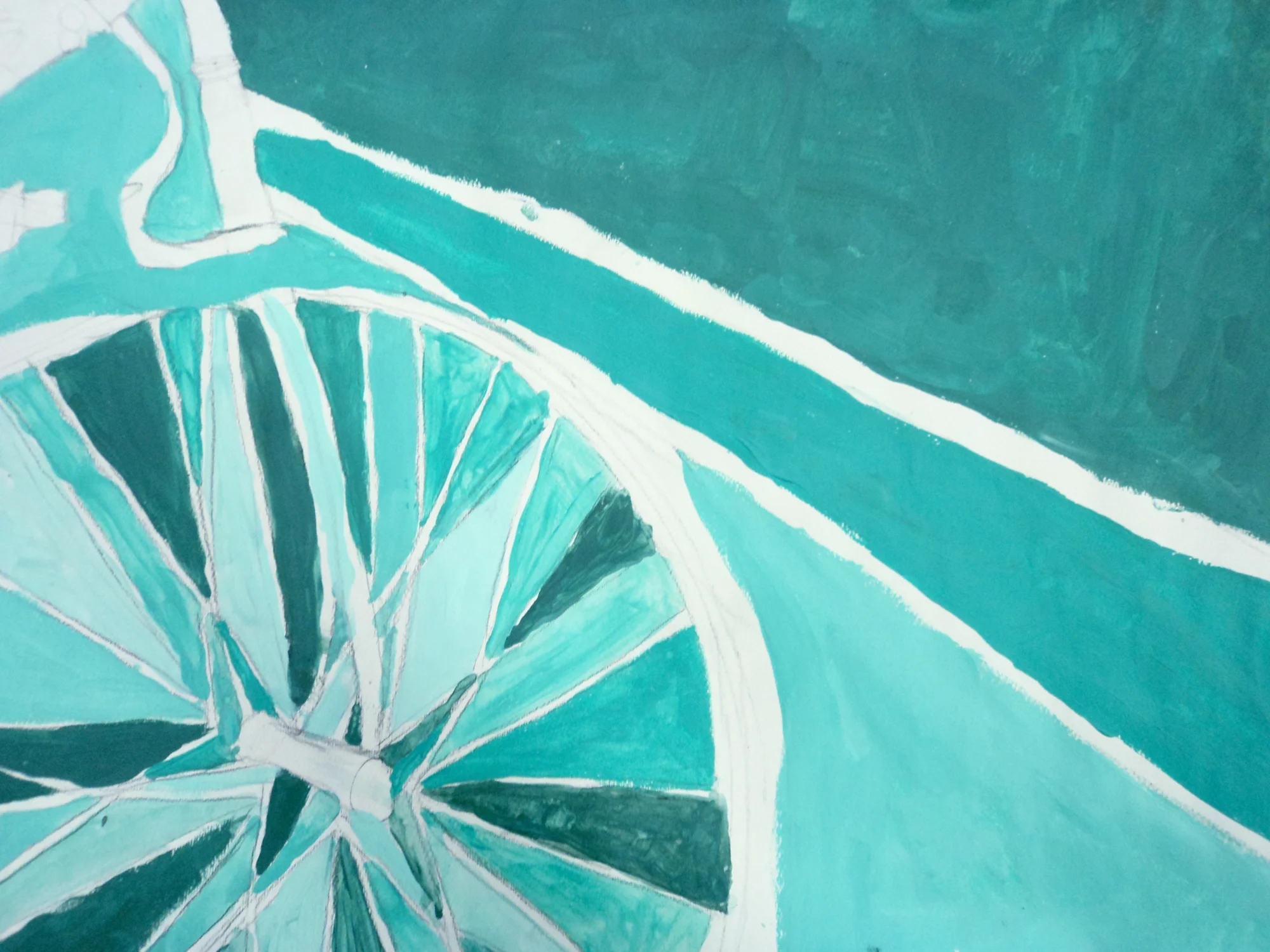 8th Grade Negative Space Value Paintings