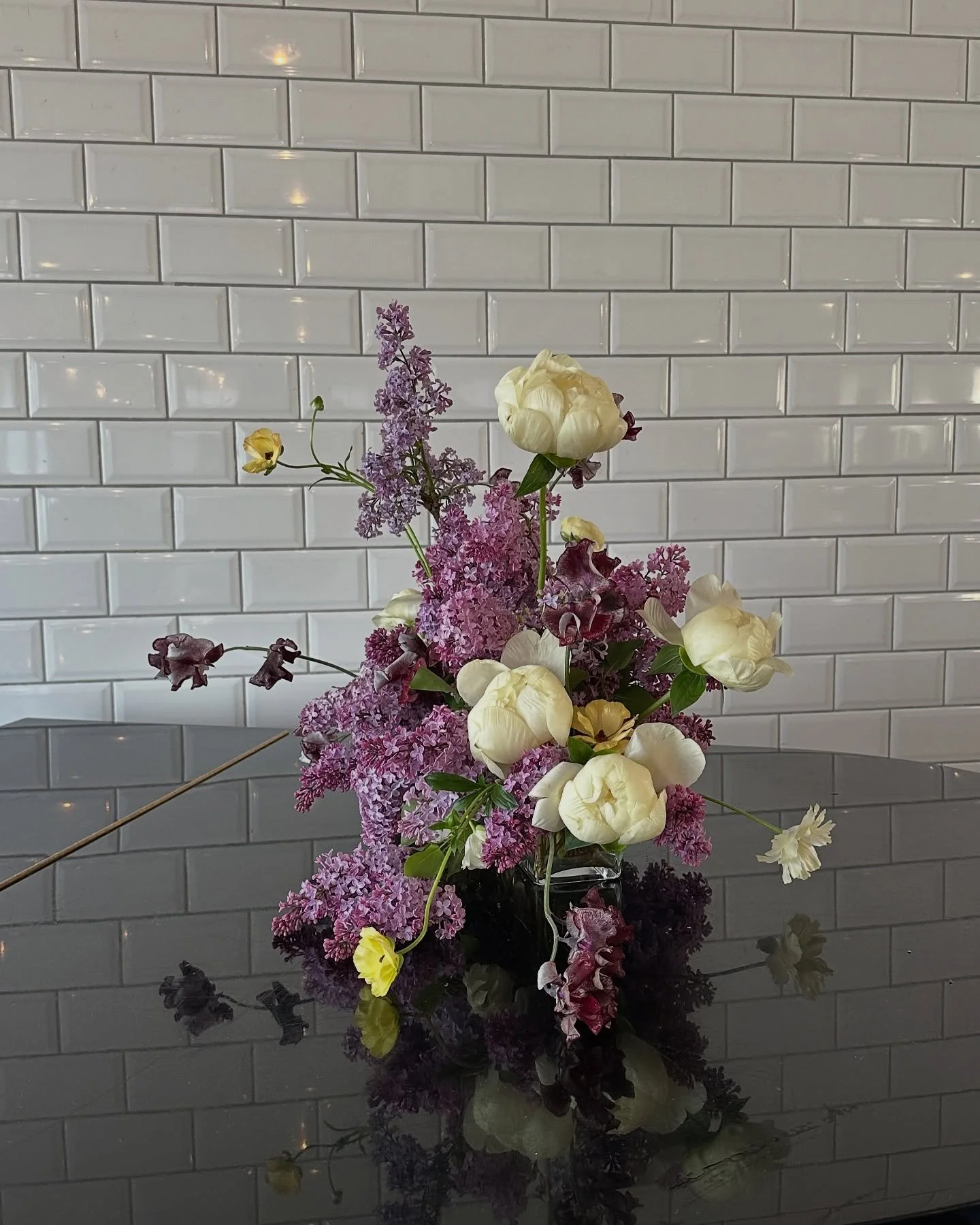 So many delicious details for the @the_furniture_practice @bistrotheque 💜✨🌼