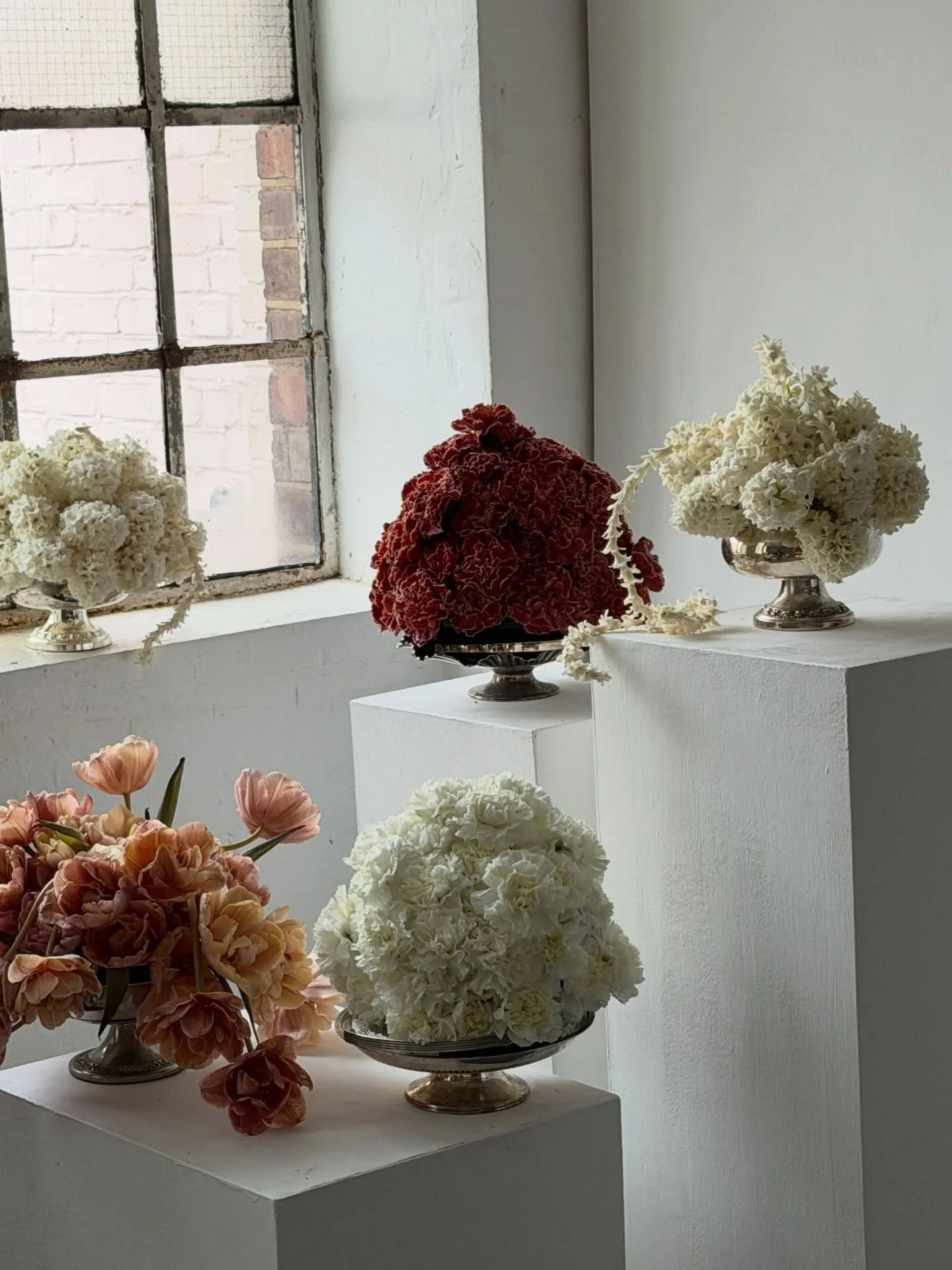 Taking the gothic brief v seriously with Hyacinth chains, mussie tussies, corseted candles, and bare root slipper orchids for @milesofgrain in the ancient ruins of @sudeleycastleweddings last month with @emmylou.kelly and @ar.weddings. 

Amongst a st