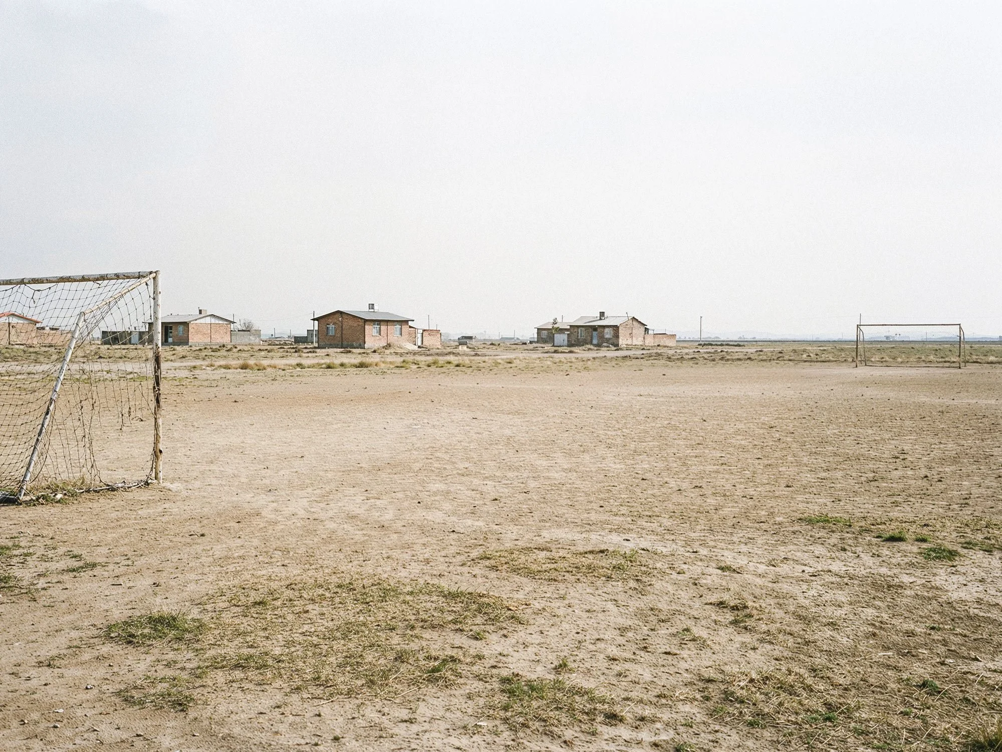 Untitled (Open Field with Goalposts)