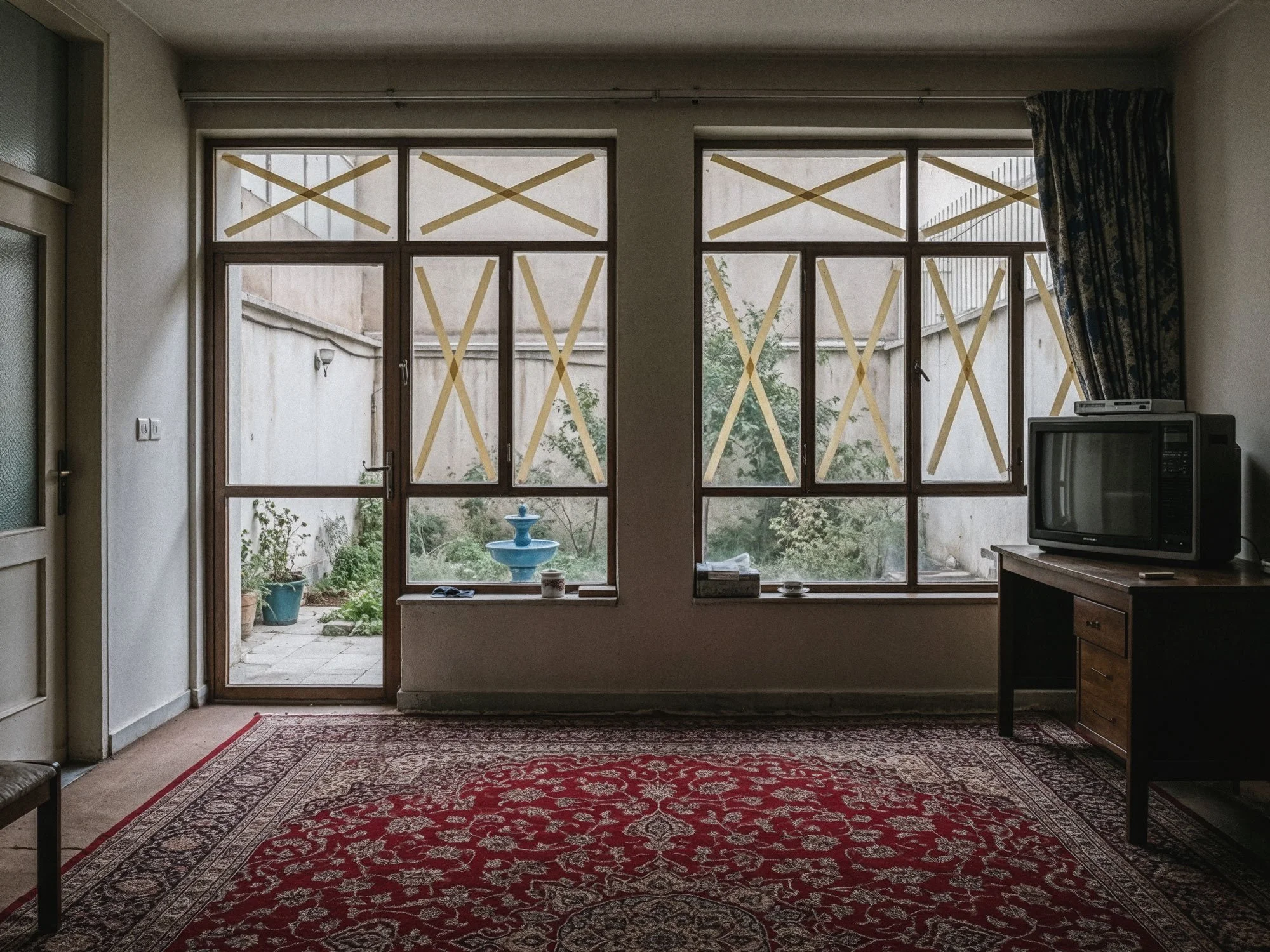 Untitled (Taped Windows)