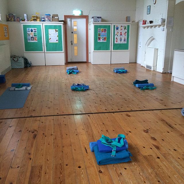 All set for an early morning class at the cuckfield old school #moveyourdna #restorativeexercise  #moveyourbodybetter