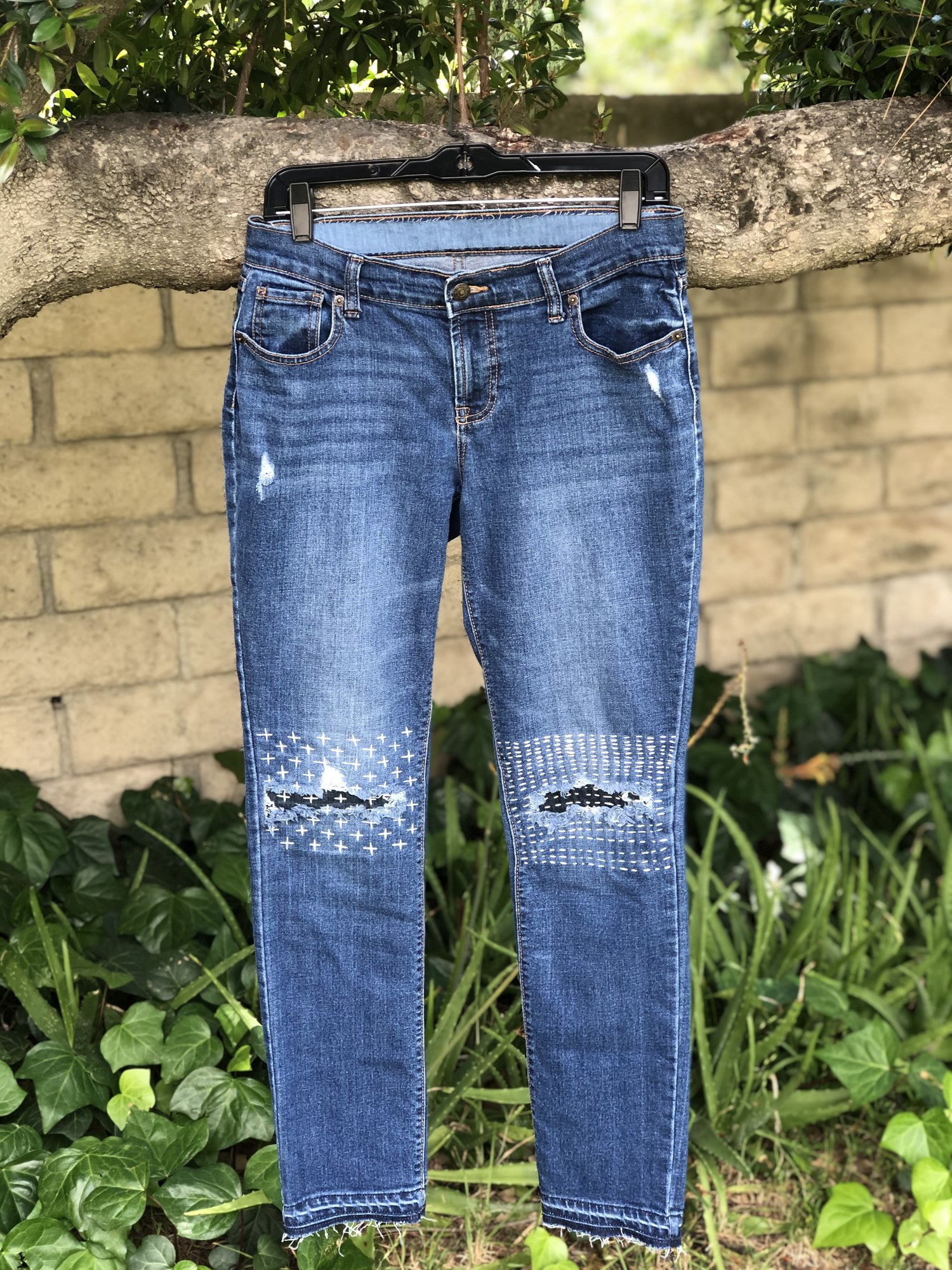 Custom Jeans boro / Upcycled Jeans 