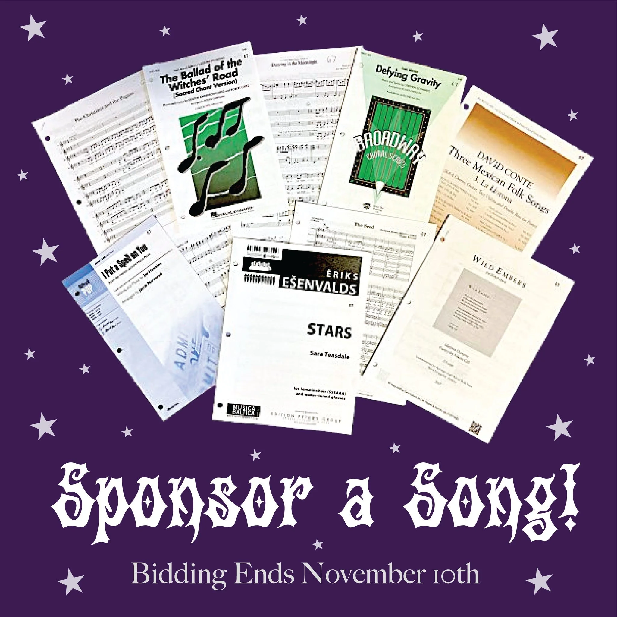 Did you know that in addition to supporting the Common Woman Chorus by buying a ticket to our upcoming concert, you can also sponsor a song from our setlist? Bid on your favorite starting at $50 or buy it outright. A winning bid allows you to share l