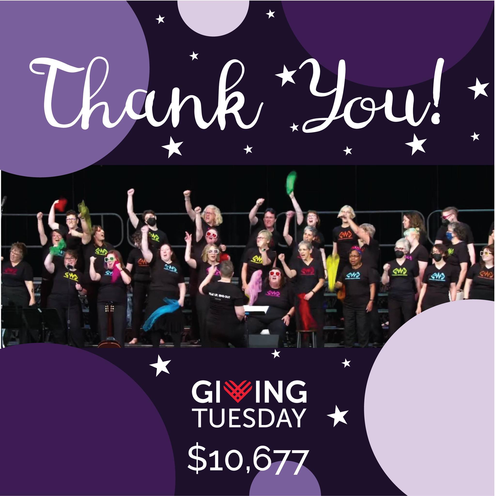 Thank you to everyone who supported us this #GivingTuesday! We raised a total of $10,677, including proceeds from our &quot;Witch&quot;-Craft Market and concert livestream! These funds will cover the cost of festival scholarships for our singers in n