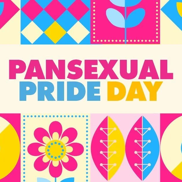 Yesterday was Pansexual Pride Day! This day is observed to celebrate the strides taken by the pansexual and panromantic community to be accepted and understood. To all of the pan folx in our community, we see and celebrate you! 🩷💛🩵