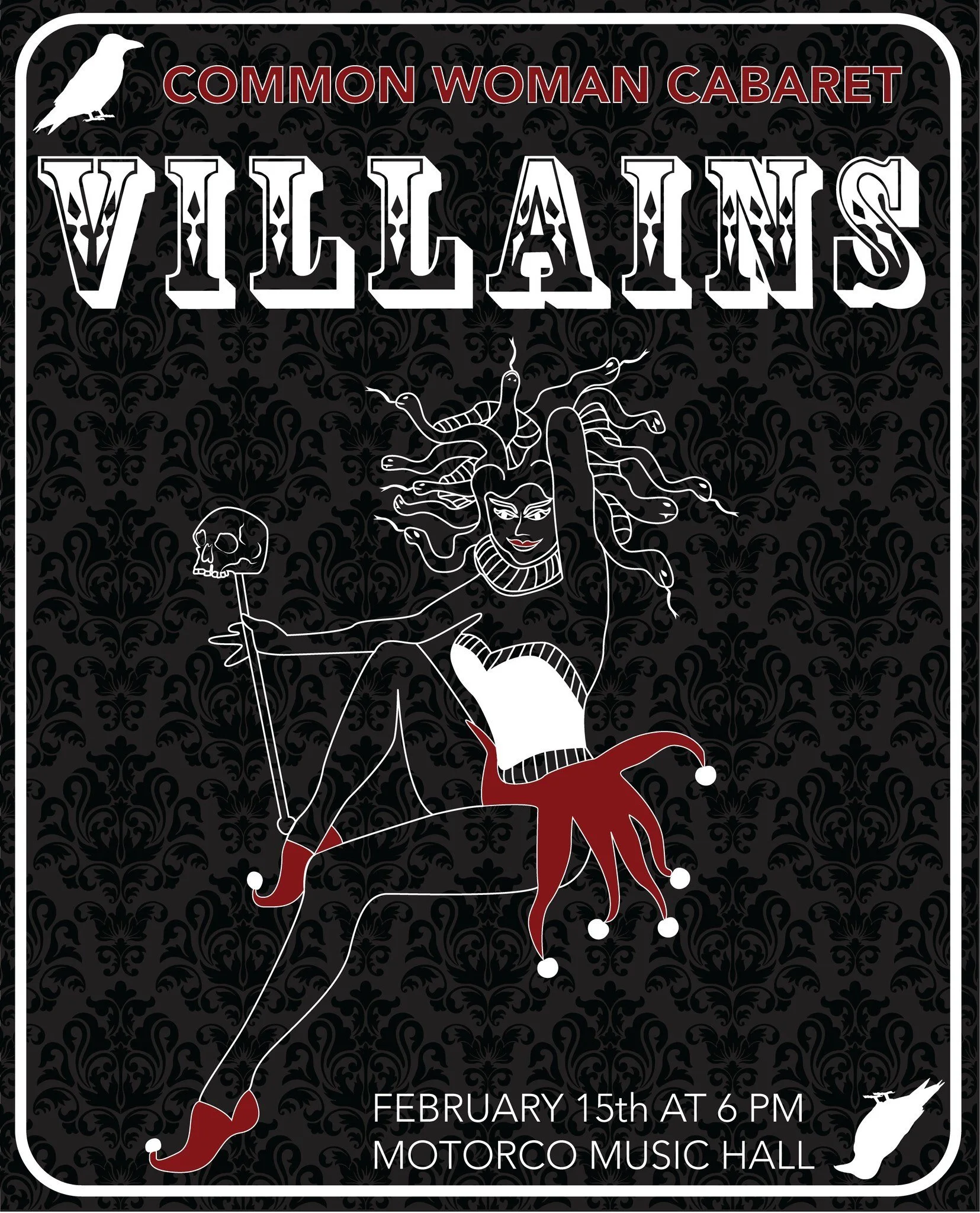 Our Villains Cabaret Fundraiser is only 2 weeks away! Join the Common Woman Chorus for a night of singing, seduction, and delightful depravity on Sunday, February 15th at 6pm. Revel in a collection of &ldquo;after-dark&rdquo; performances inspired by