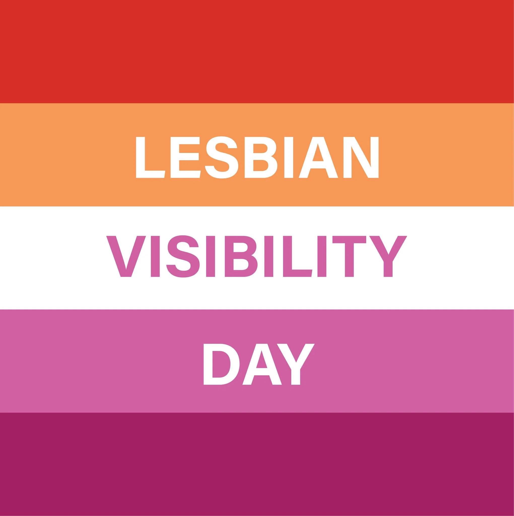 Today is Lesbian Visibility Day! To all of the lesbians in our chorus and in our larger community, we see you and we celebrate you! ❤️🧡🤍🩷❤️