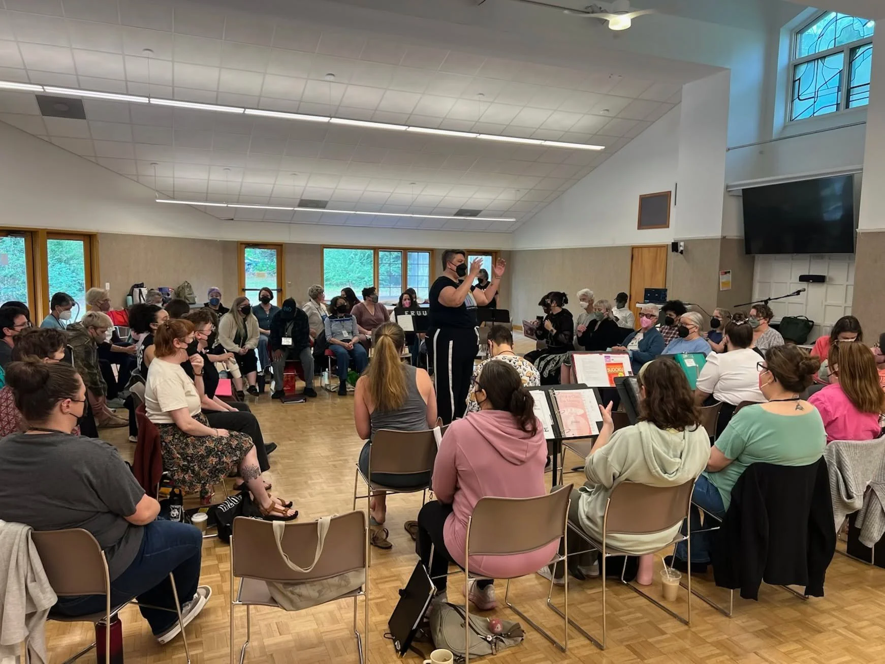 Over the weekend, singers spent their Saturday at an all-day rehearsal! What a great opportunity to spend time together outside of our usual rehearsal schedule and really pull the music together. Our spring concert, Illuminate, is just a few weeks aw