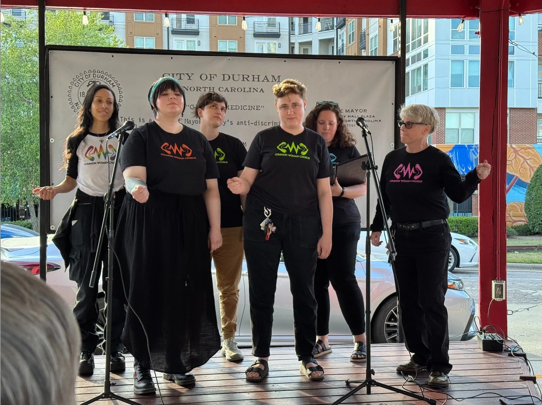 This weekend, the Museum of Durham History opened its new exhibit: To Love and Live Free: The 1986 Mayoral Recall Battle and the Fight for LGBTQ+ Rights in Durham. Members of the Common Woman Chorus Ensemble were invited to sing a set of songs at the