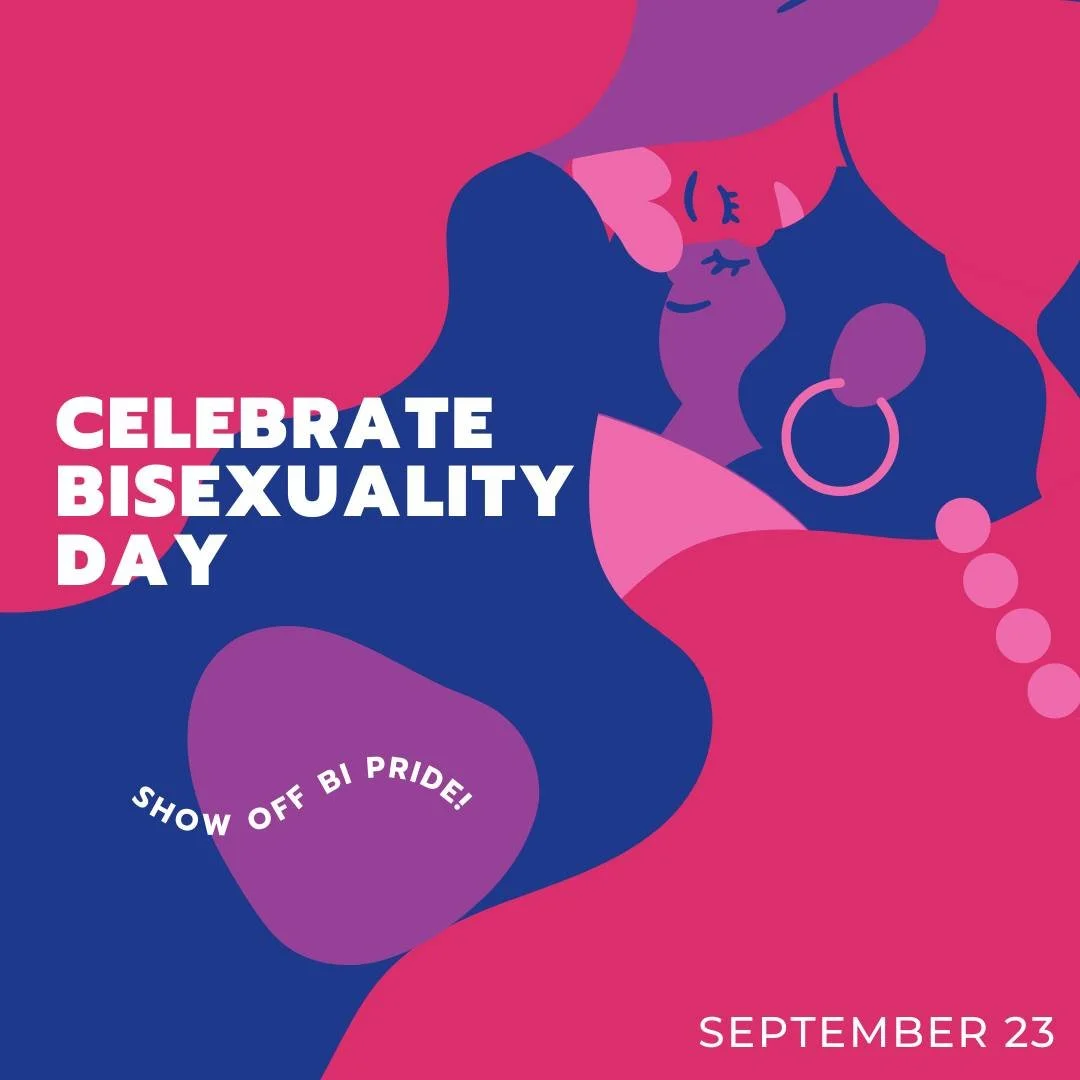 Yesterday was Celebrate Bisexuality Day! 🩷💜💙 This day was first observed at the 1999 International Lesbian and Gay Association Conference as a result of bisexual rights activists Wendy Curry, Michael Page, and Gigi Raven Wilbur. We celebrate this 