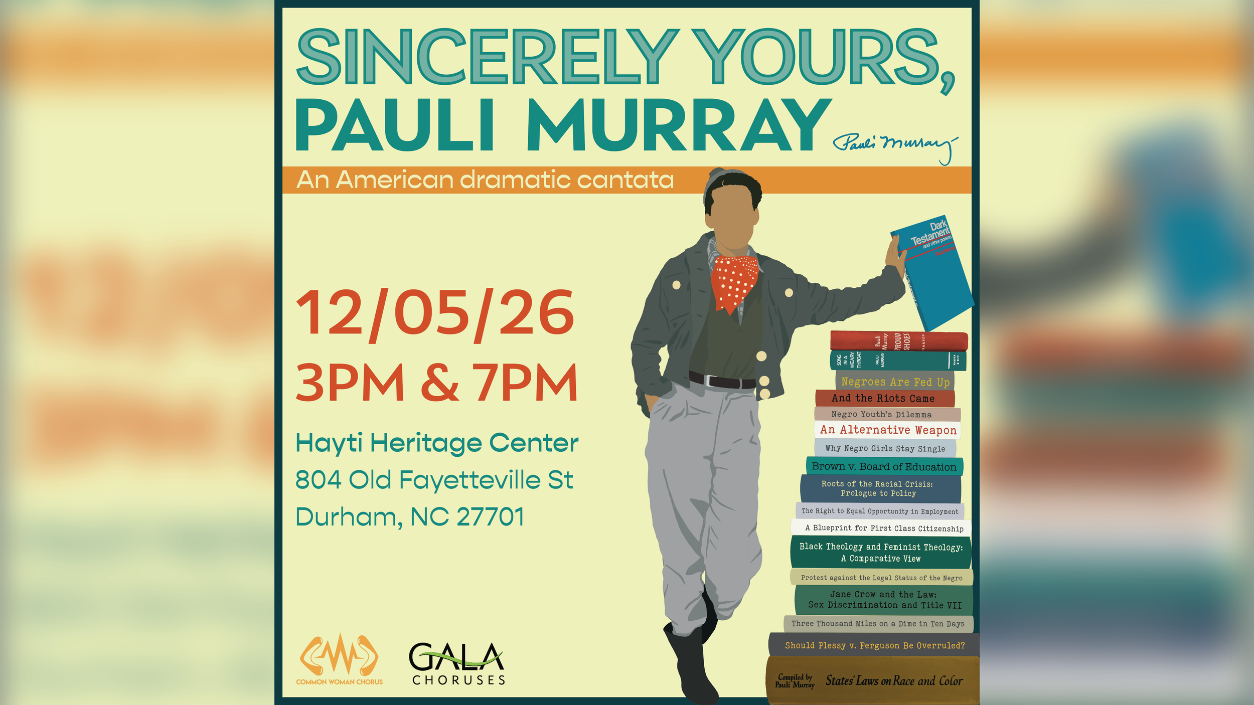 Fall Concert: Sincerely Yours, Pauli Murray