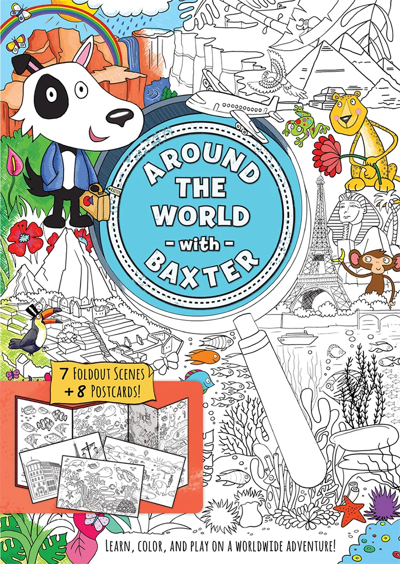 Around the World with Baxter book design