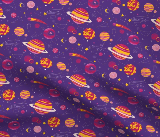 Electric Celestials Fabric