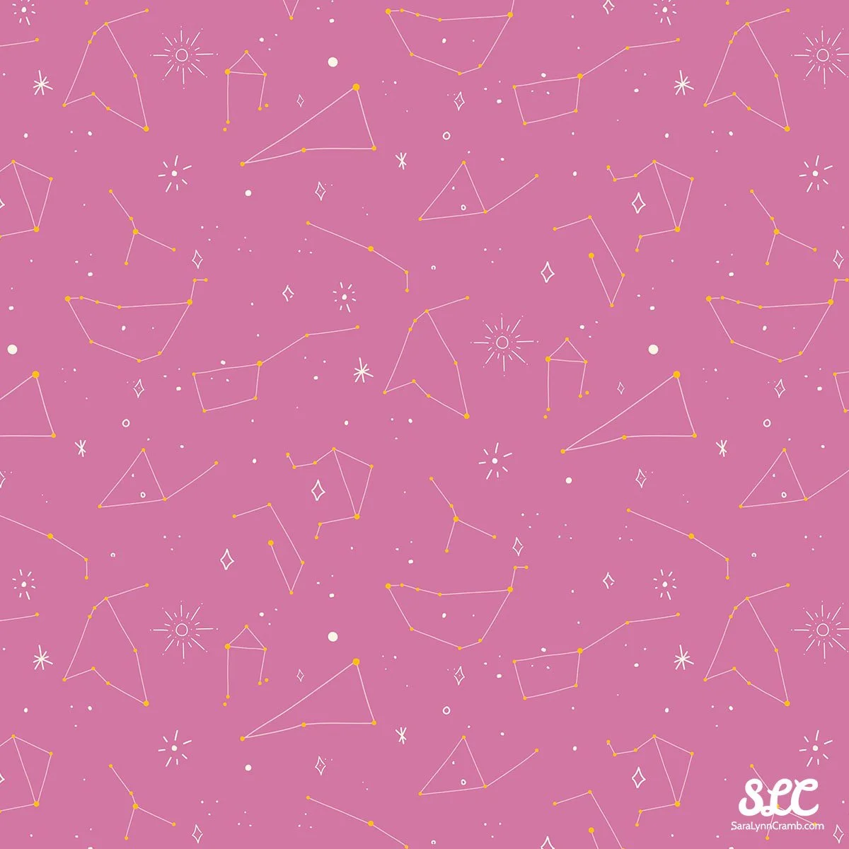 Pink constellations pattern