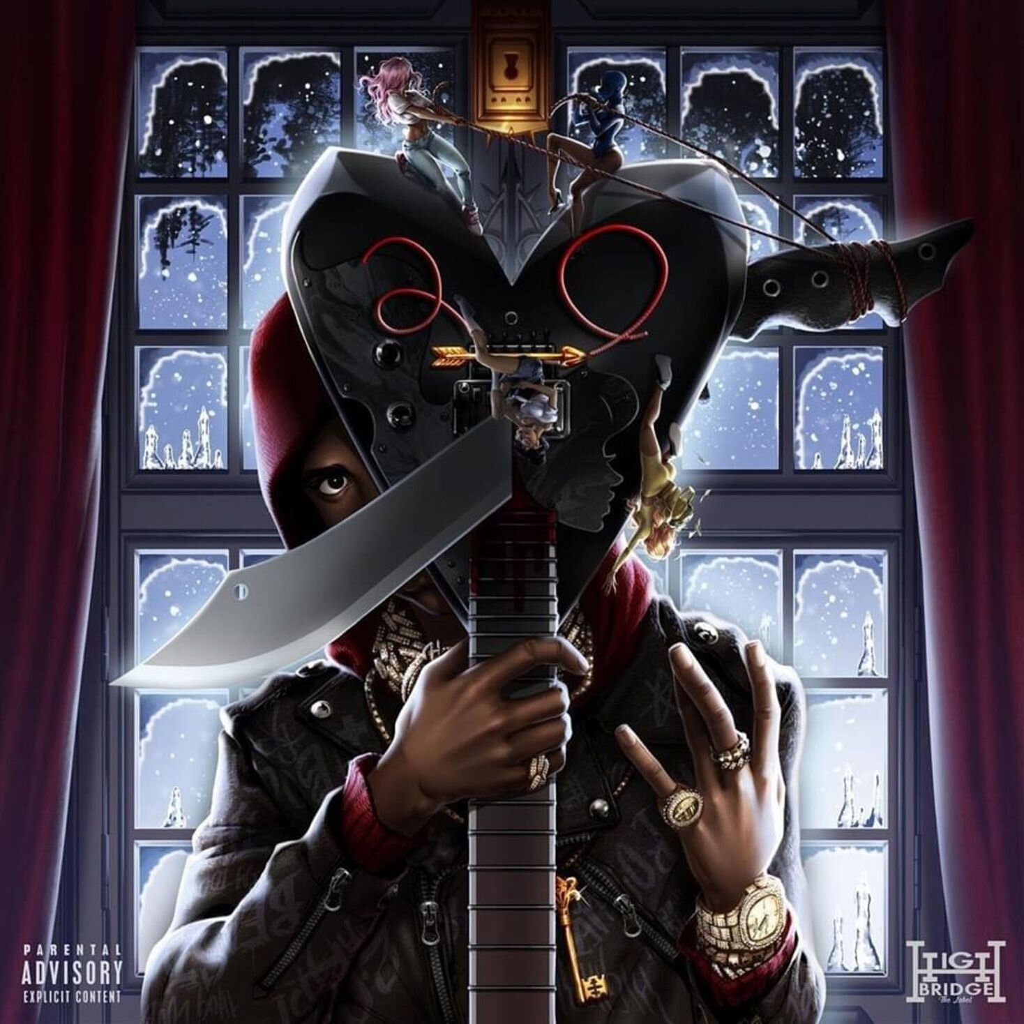 20x20 24x24 Poster A Boogie wit da Hoodie The Bigger Artist Album Cover K-677