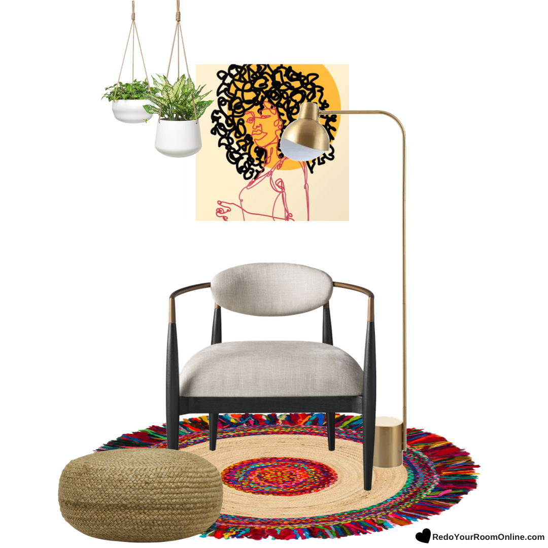 Colorful Spring Living Room Mood Board