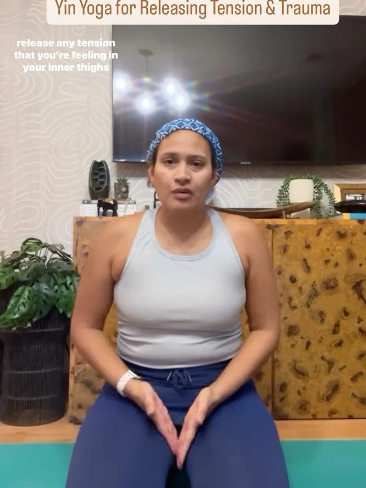 So many of you asked for these Yin Yoga Poses that I shared on stories to be housed on the feed so you can reference them later 🙏🏽

We hold so much trauma in our lower body, specifically our pelvis and thighs and so the first 2 poses are there to h