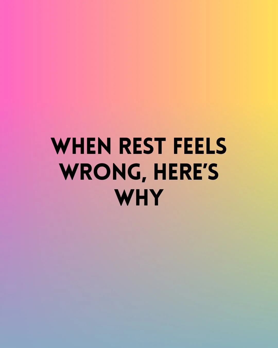 If resting feels lazy&hellip; If slowing down makes you uncomfortable&hellip; If you only feel worthy when you&rsquo;re doing something&hellip;

Your nervous system isn&rsquo;t the problem &mdash; your childhood conditioning is.

Many of us grew up i