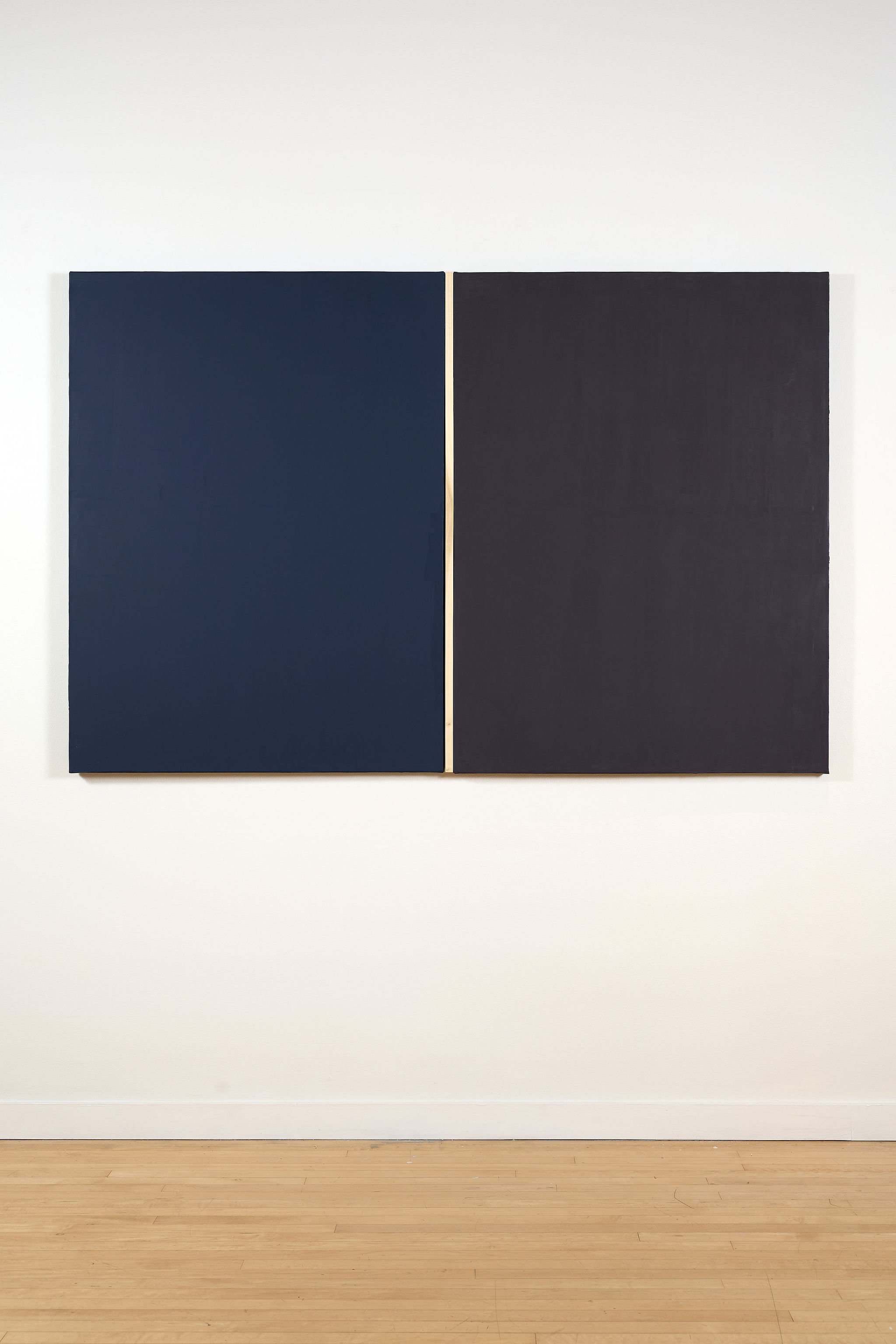 navy+plum+poplar, 2026.  48" x 74".  acrylic on canvas with poplar.