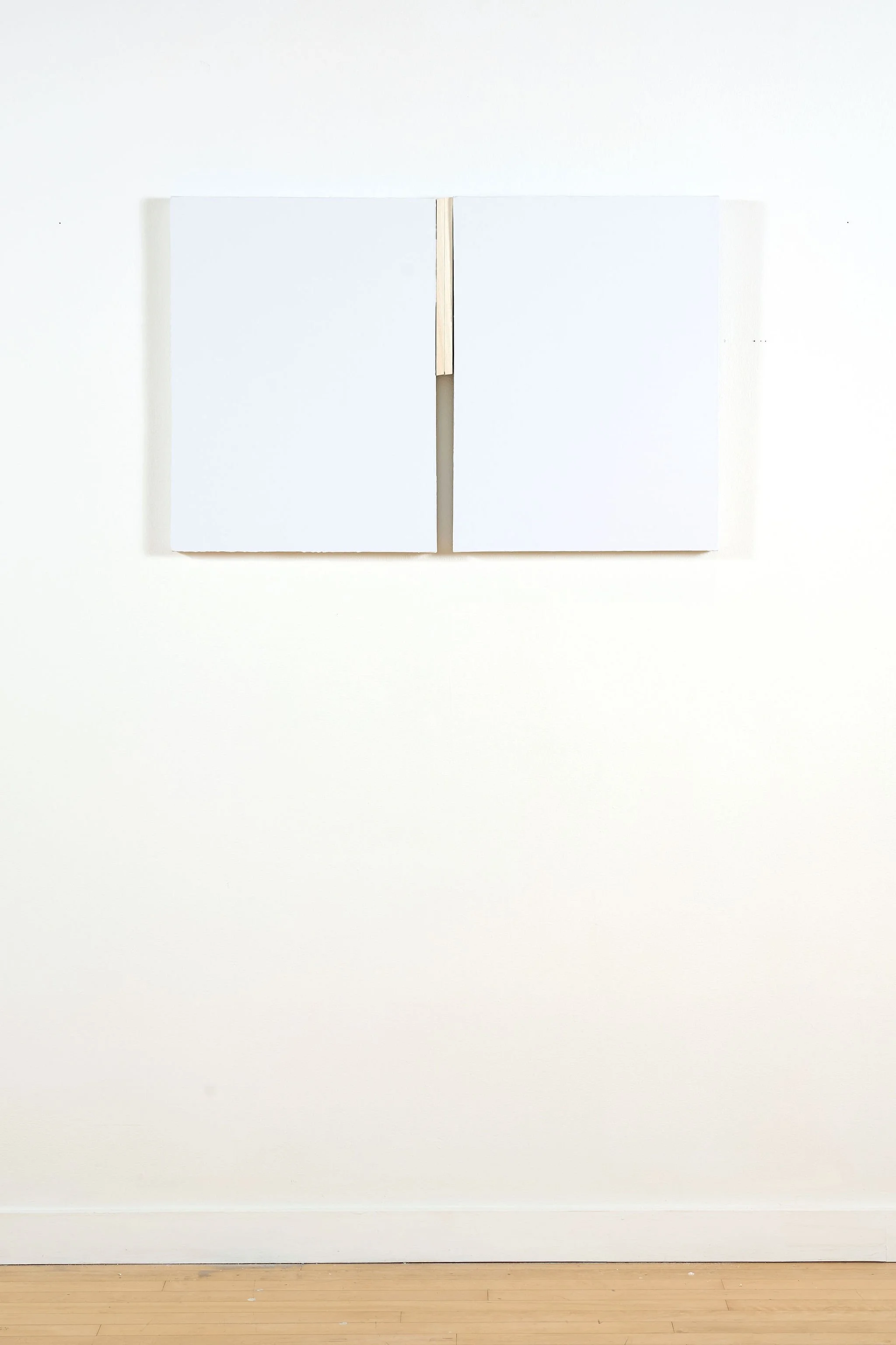 ice+ice+poplar, 2026.  37" x 24".  acrylic and plaster on canvas, with poplar.