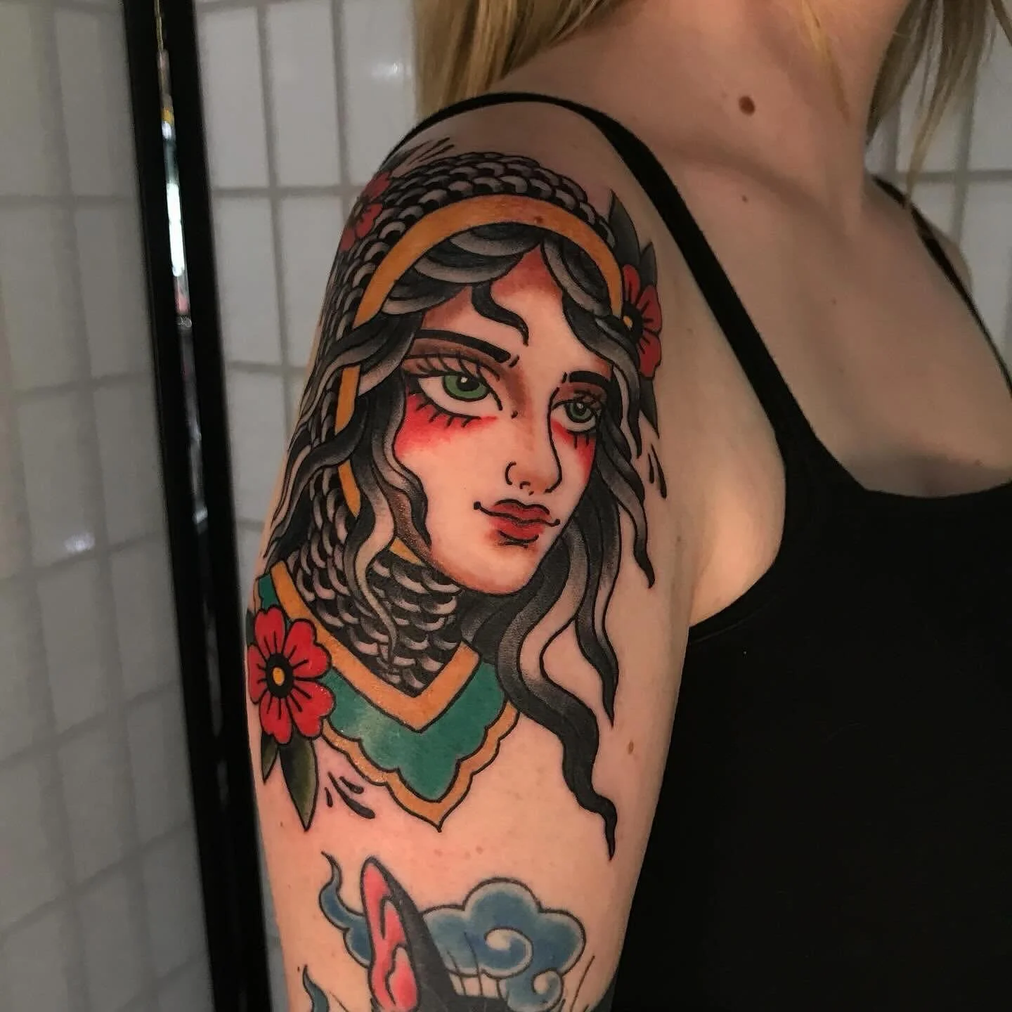 Tattooing by Jamie @trash__pumpkin 
#threeofswordstattoostudio #nytattoo #syracusetattoo #cnytattoo #traditionaltattoo