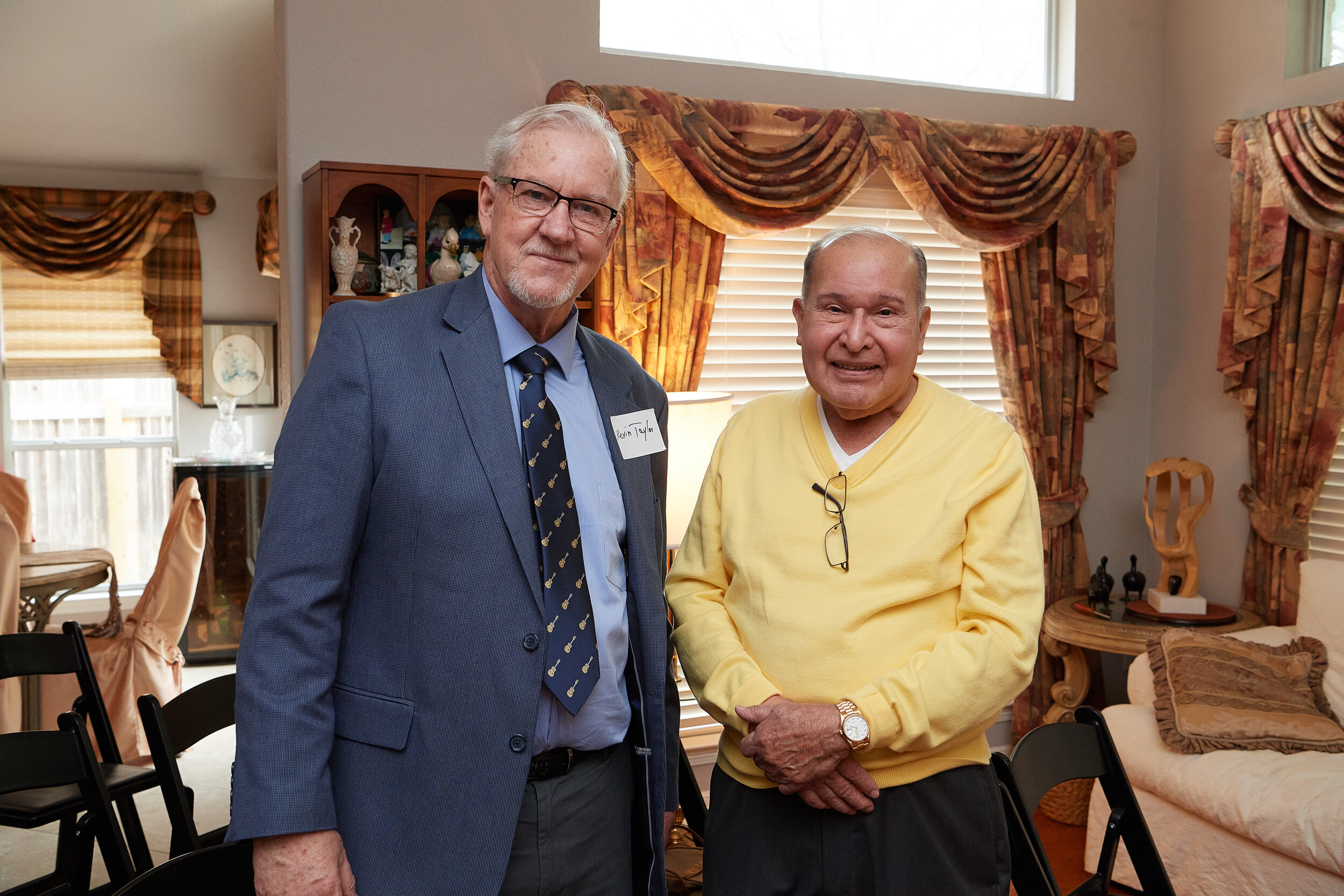 Kevin Taylor and host, Col. Ben Gomez