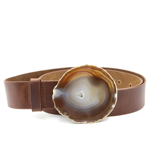MAXCILA Natural Agate White Leather Belt - Large 1L7A0408.jpg?format=1500w main image 4