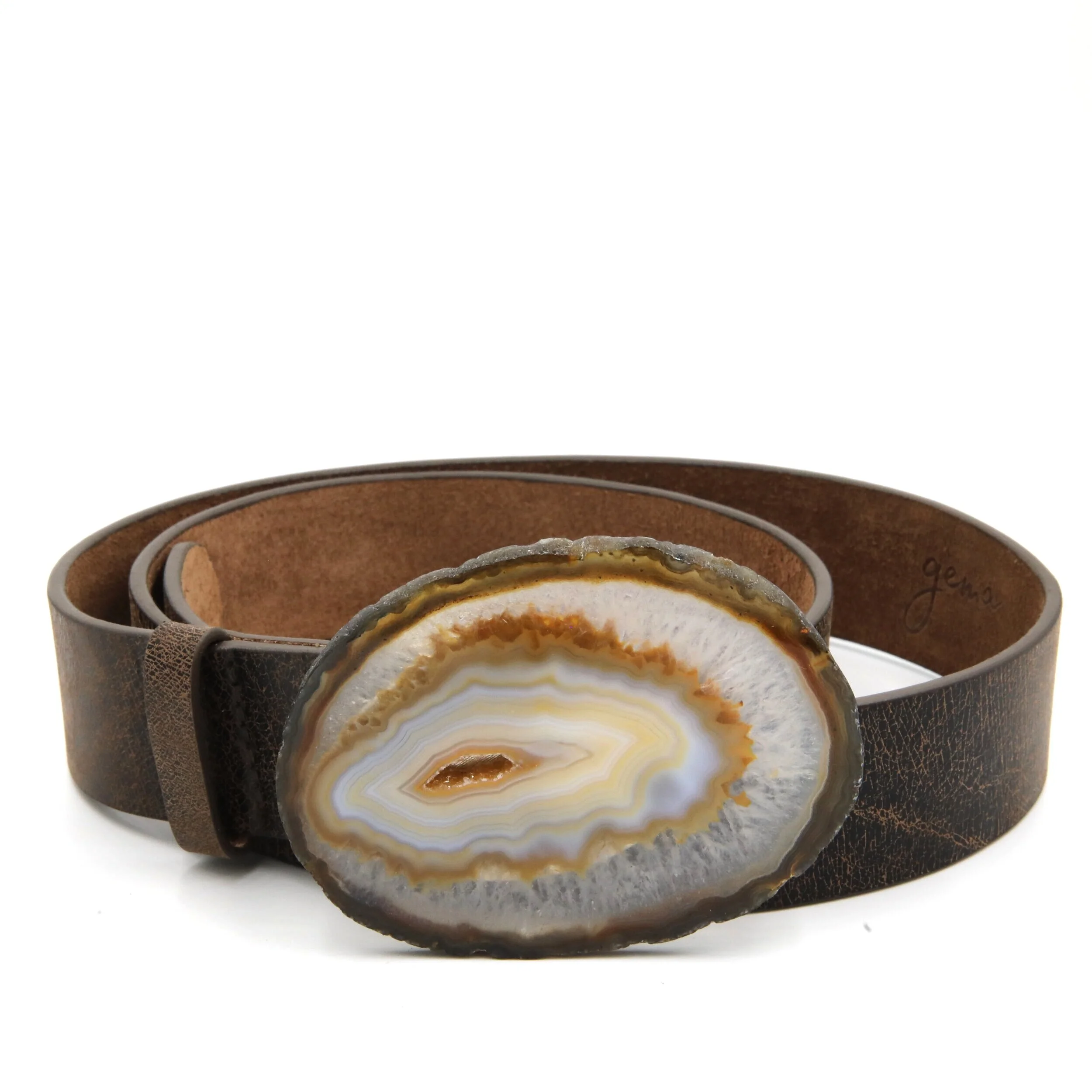 Agate Slice Belt Buckle Brown and Cream Agate Belt Buckles - Etsy main image 2