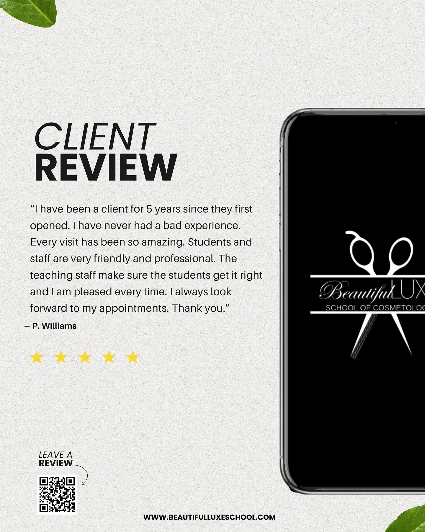 Client trust is everything, and this is why we do what we do

5 years strong, and still delivering results that make our clients look forward to every visit. 💫

✨ &ldquo;Students and staff are very friendly and professional. The teaching staff make 