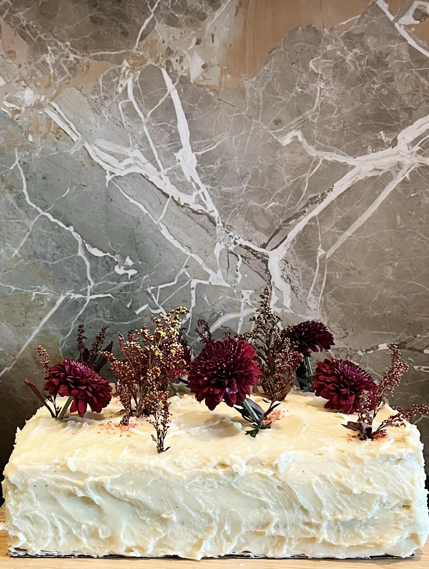 @rudemouthbk turned one so i baked a cake&hellip;almond chiffon with brown butter ricotta filling sprinkled with chocolate espresso powder, vanilla nutmeg buttercream💌