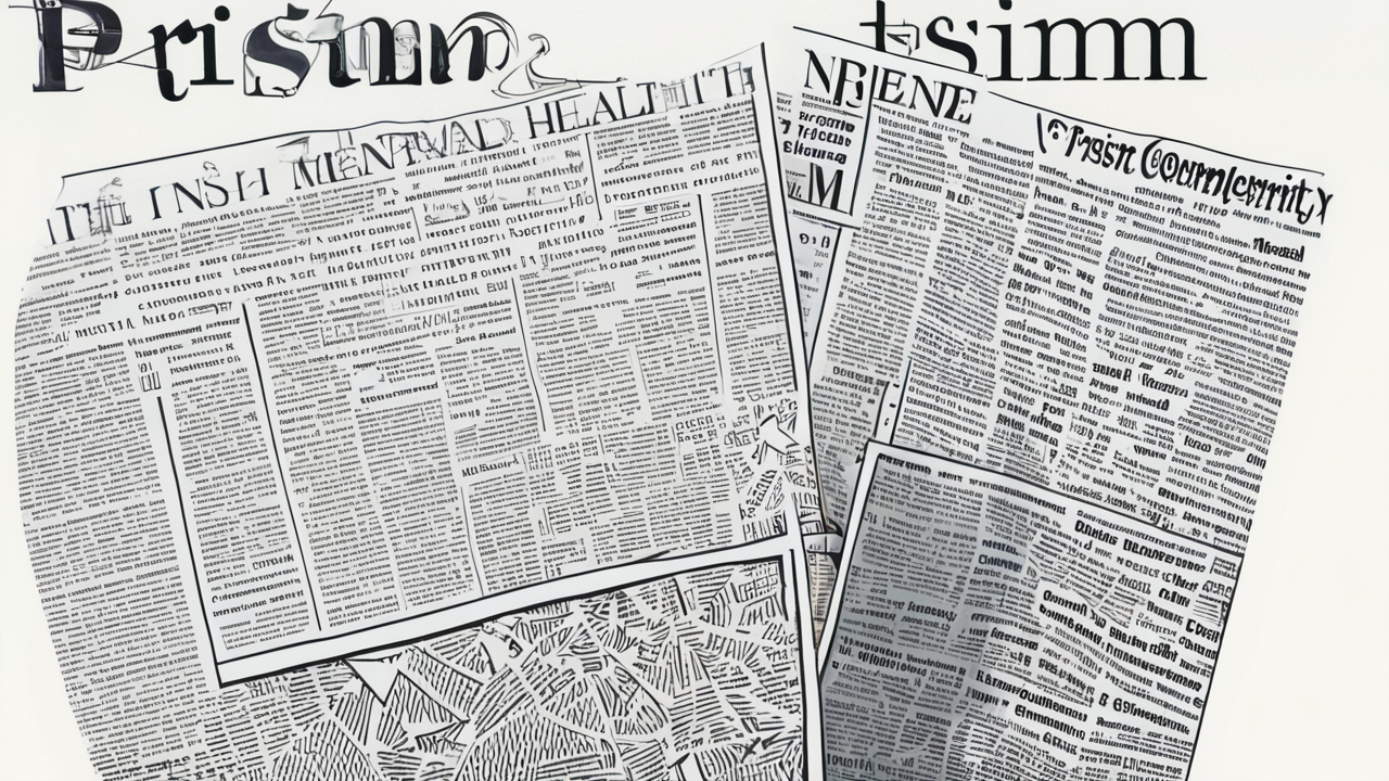 00055-The image depicts a newspaper article titled _PRISM,_ featuring an abstract design that evokes themes of complexity and simplici.png