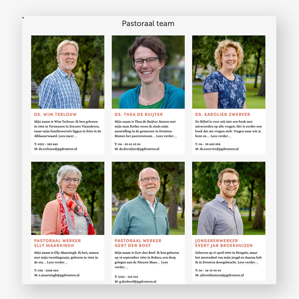 Zoek contact met pastoraal werkers.