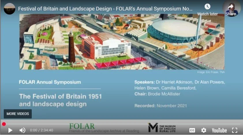 The Festival of Britain 1951 and Landscape Design - FOLAR Symposium