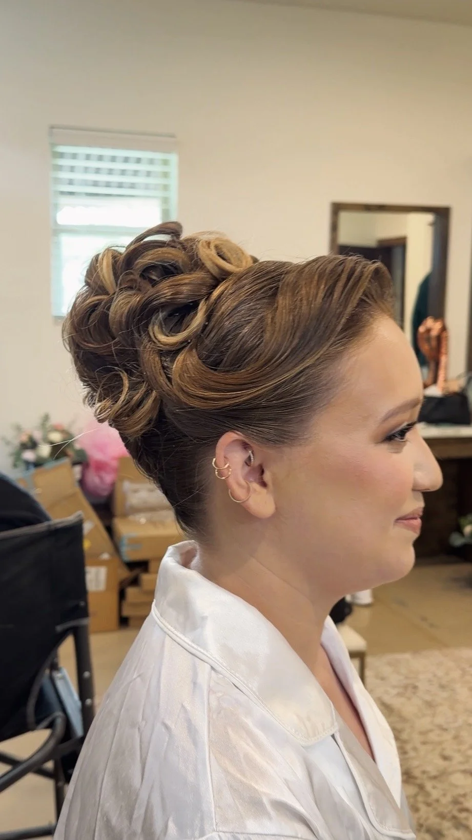 Bride hair for Crystel does hair 