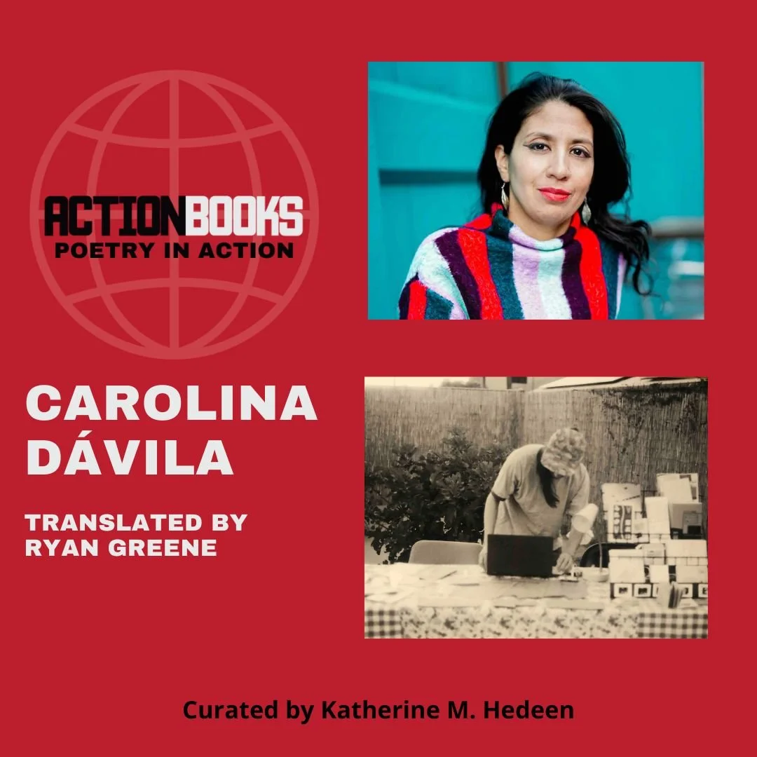 In the muddy muck and mire 
the planting&rsquo;s better
thus modularity applies to us
to occupy the existing zone
between the laser discs

this month's poetry in action is now up at the @actionbooks blog featuring poems by @carolinadaviladd translate