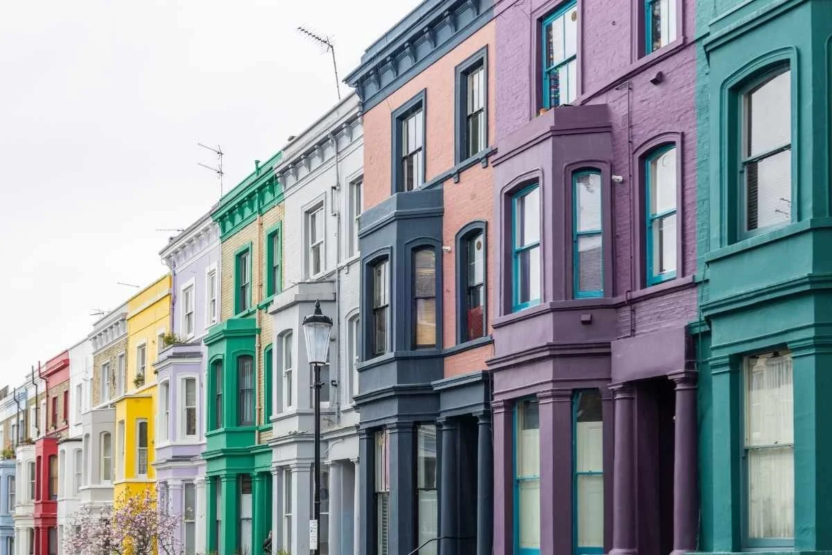 Notting Hill is famous for its colourful residential buildings