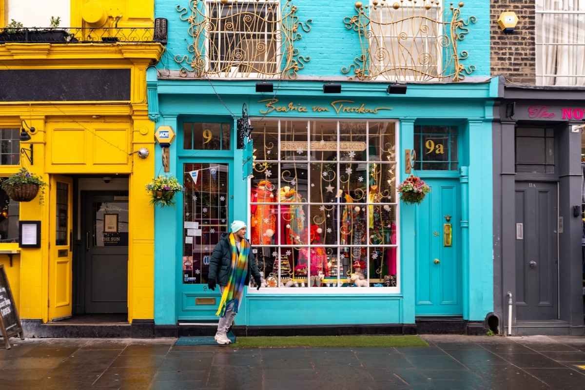 Small shops throughout Notting Hill make this neighbourhood a tourist attraction