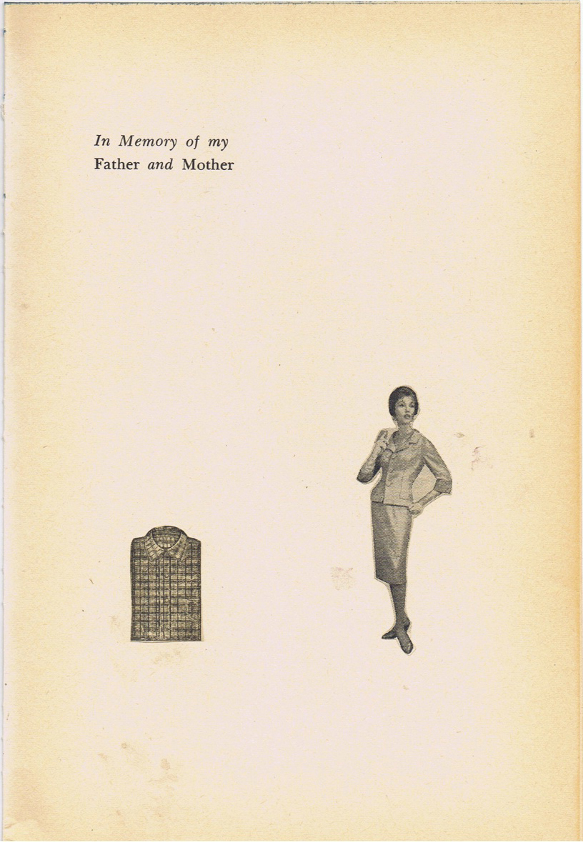   Ma and Pa , 8” x 11”, Found Images on Book Page, 2011 