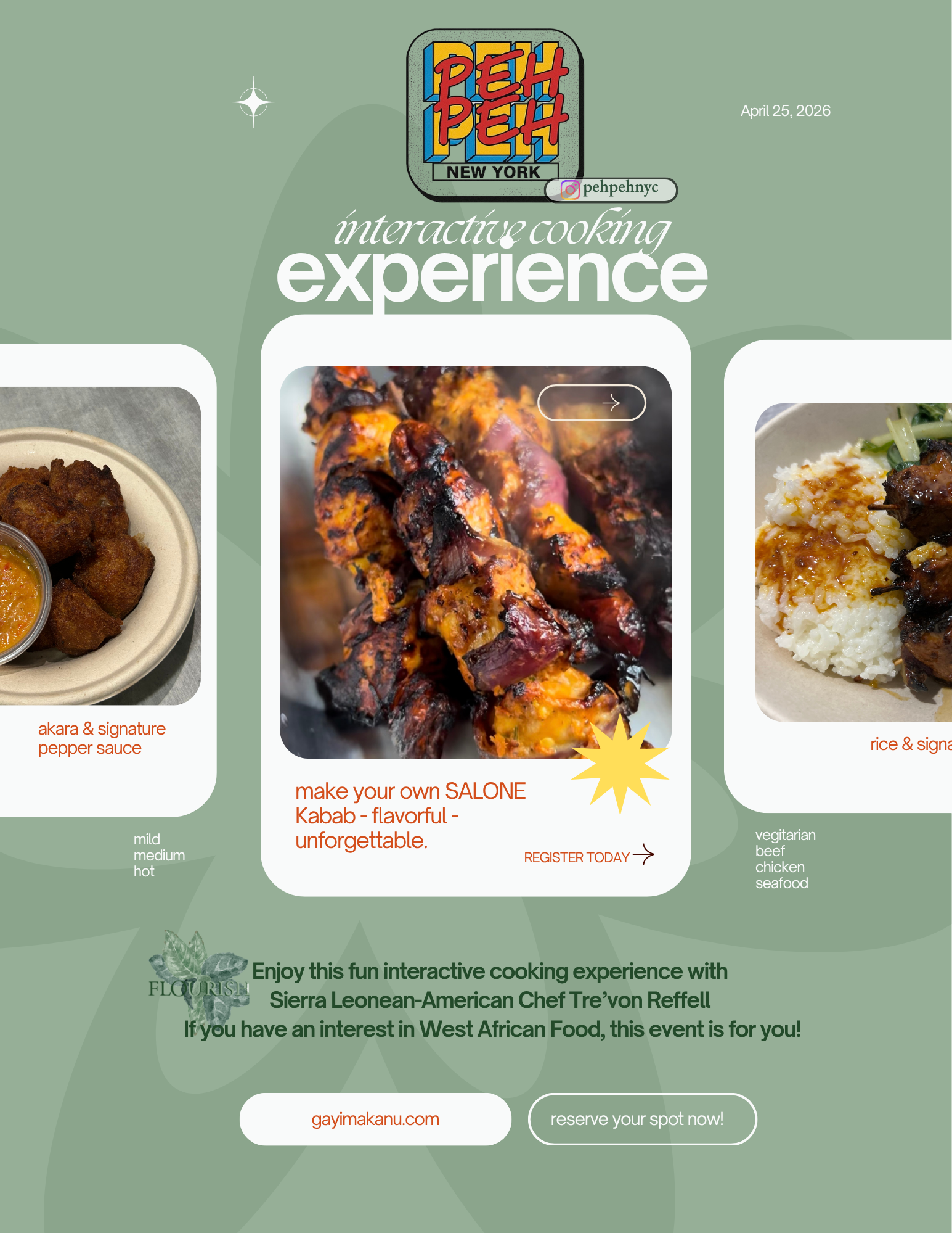 INTERACTIVE COOKING EVENT- SIERRA LEONE VIBES [CONFIRMED RSVP REQUIRED]