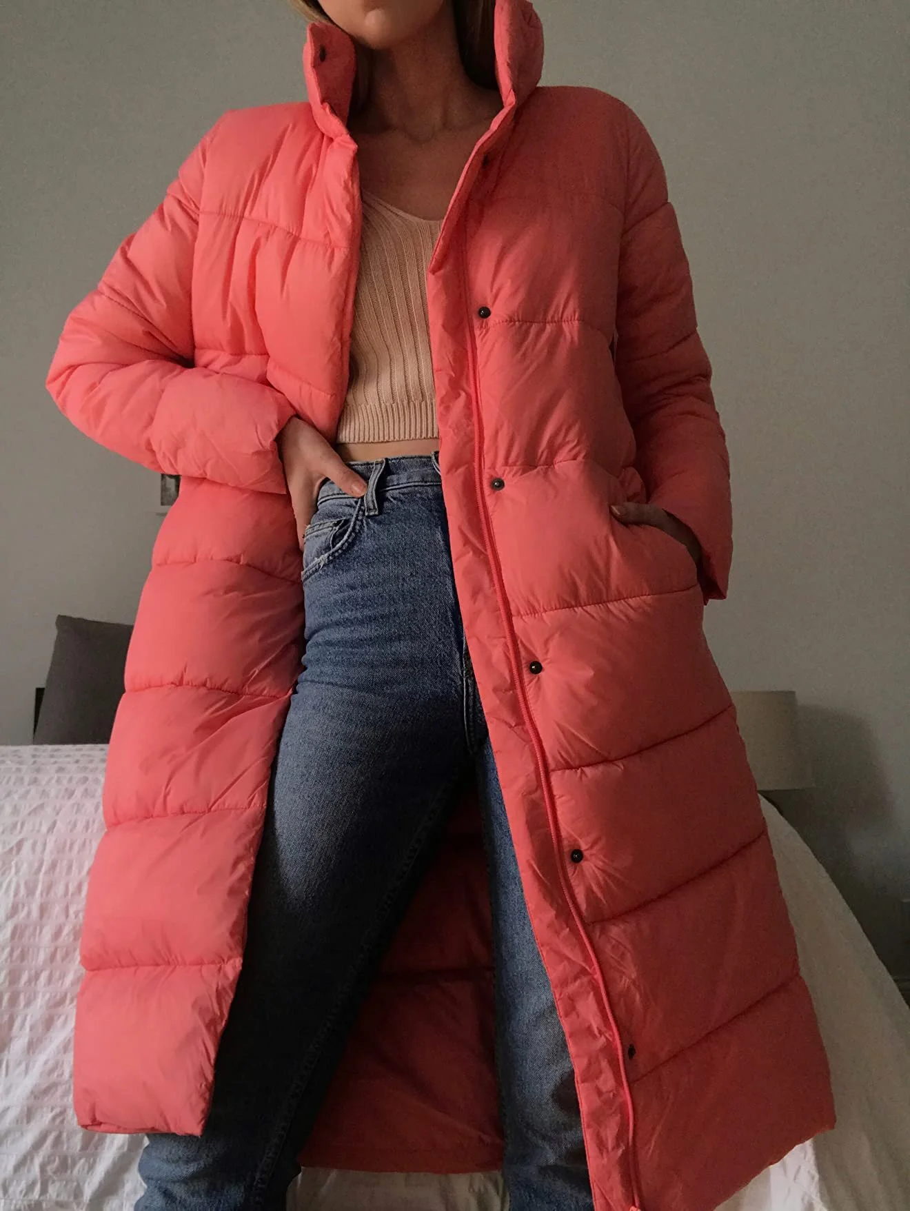 puffer jacket pink