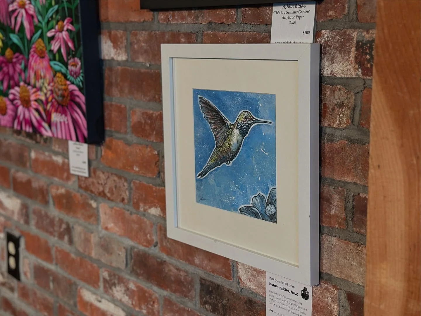 Thrilled to have 9 of my original pieces hanging @warwickvalleywinerydistillery. Please go check them out, along with several other artists, including my friend @cpdecesare. A portion of my sales will go to the Hudson Valley Pollinator Project.