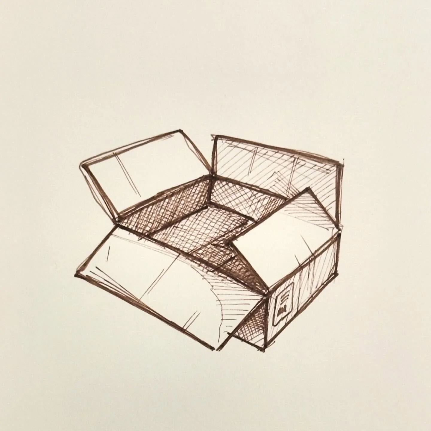 I drew a box and you didn&rsquo;t. 📦
.
.
.
.
. 
. 
#sketch #ink #hudsonvalleyart #nyartist #box