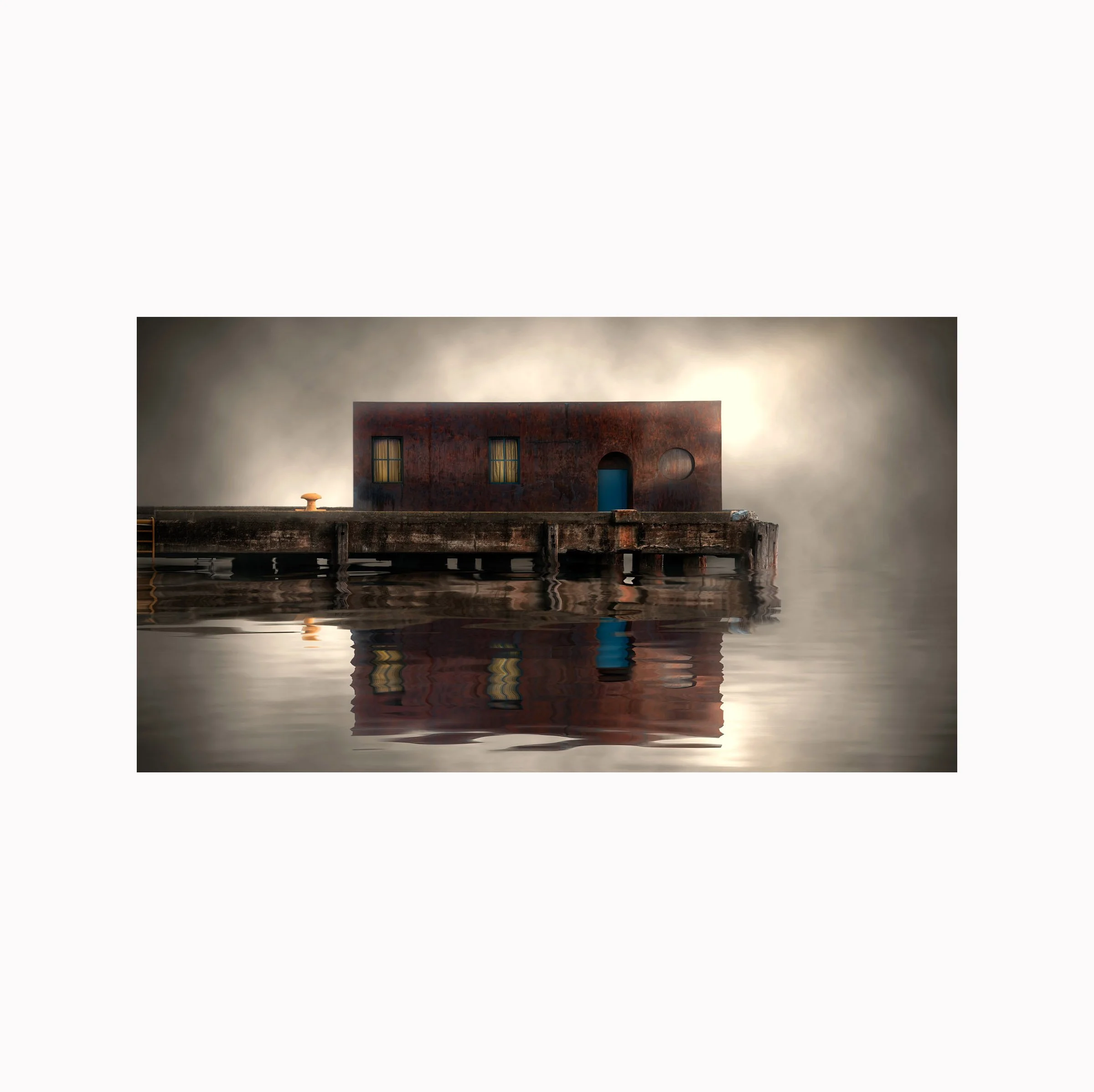 Art Print, Reinterpretation of Central Wellington building, New Zealand,  2025