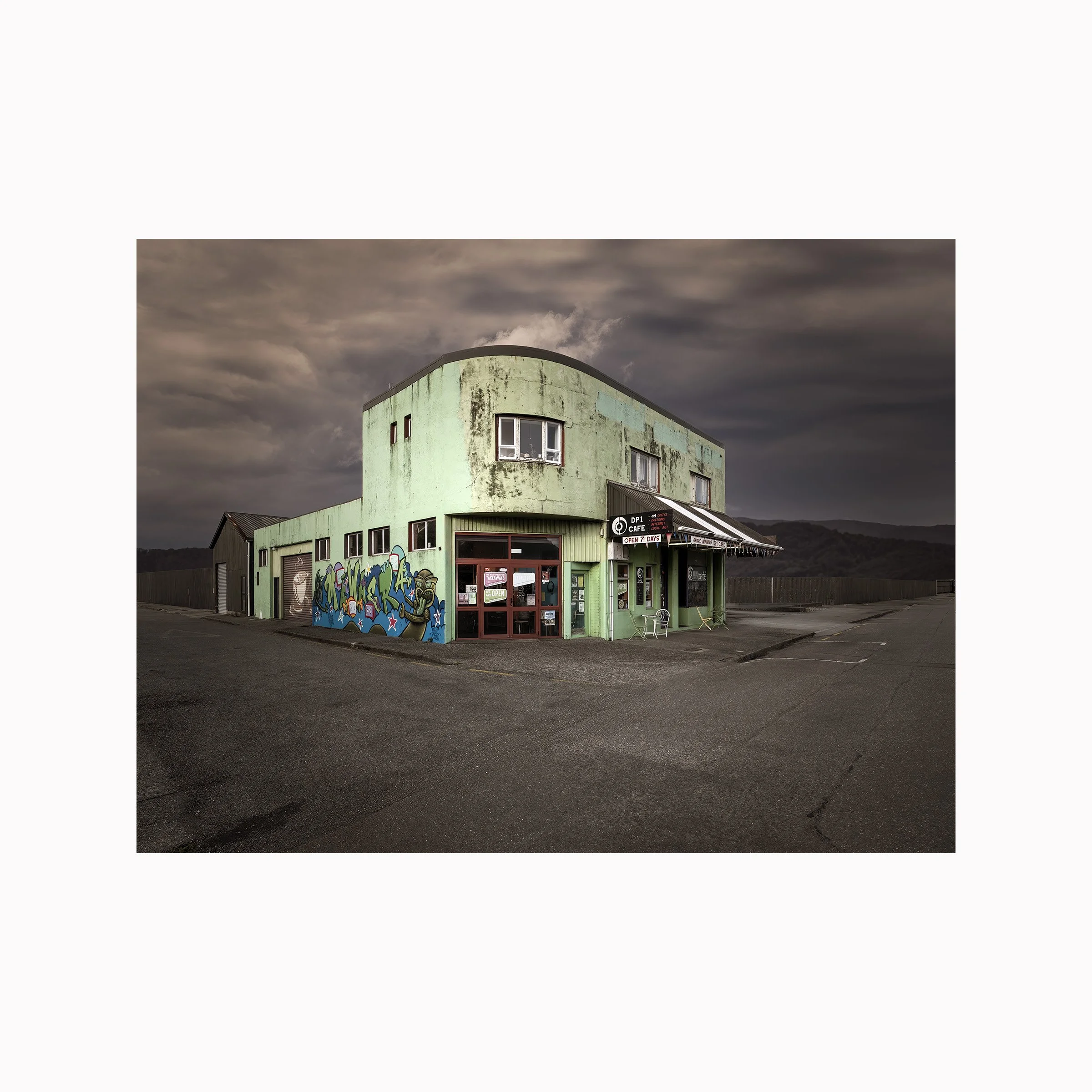 Art Print,  Cafe, Greymouth,New Zealand,  2025