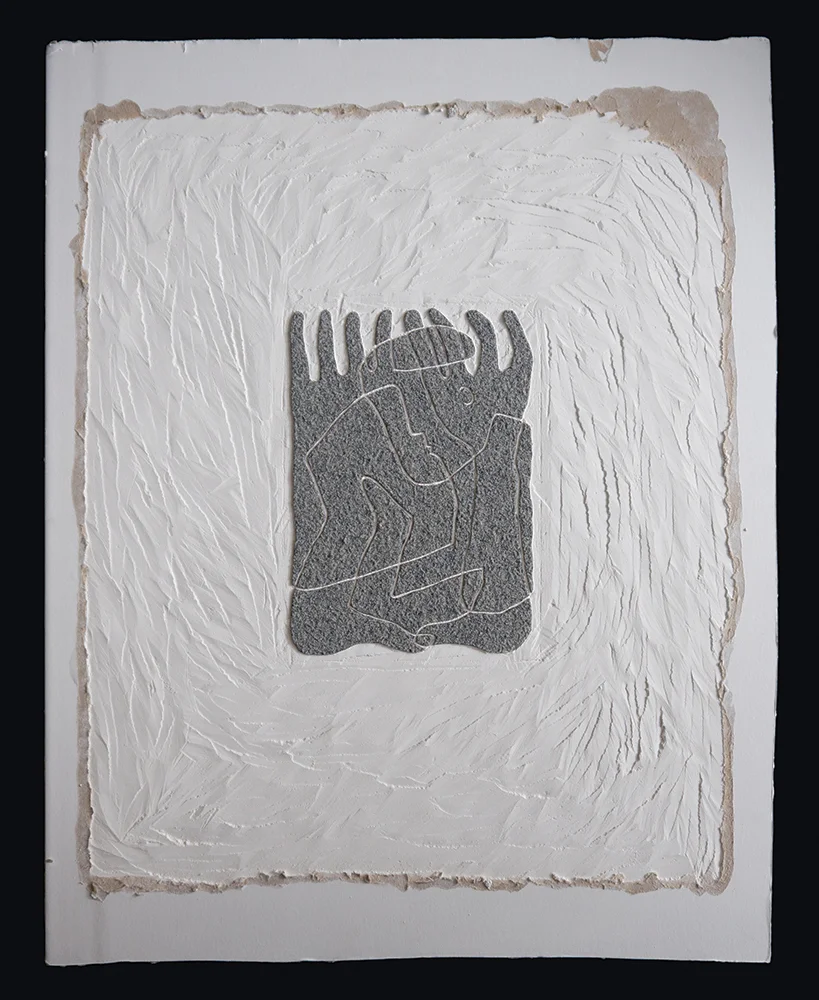  Jury Award Winner James Oram,  rearrangement 5 , 2017, Granite on carved plasterboard, 790 x 610mm 